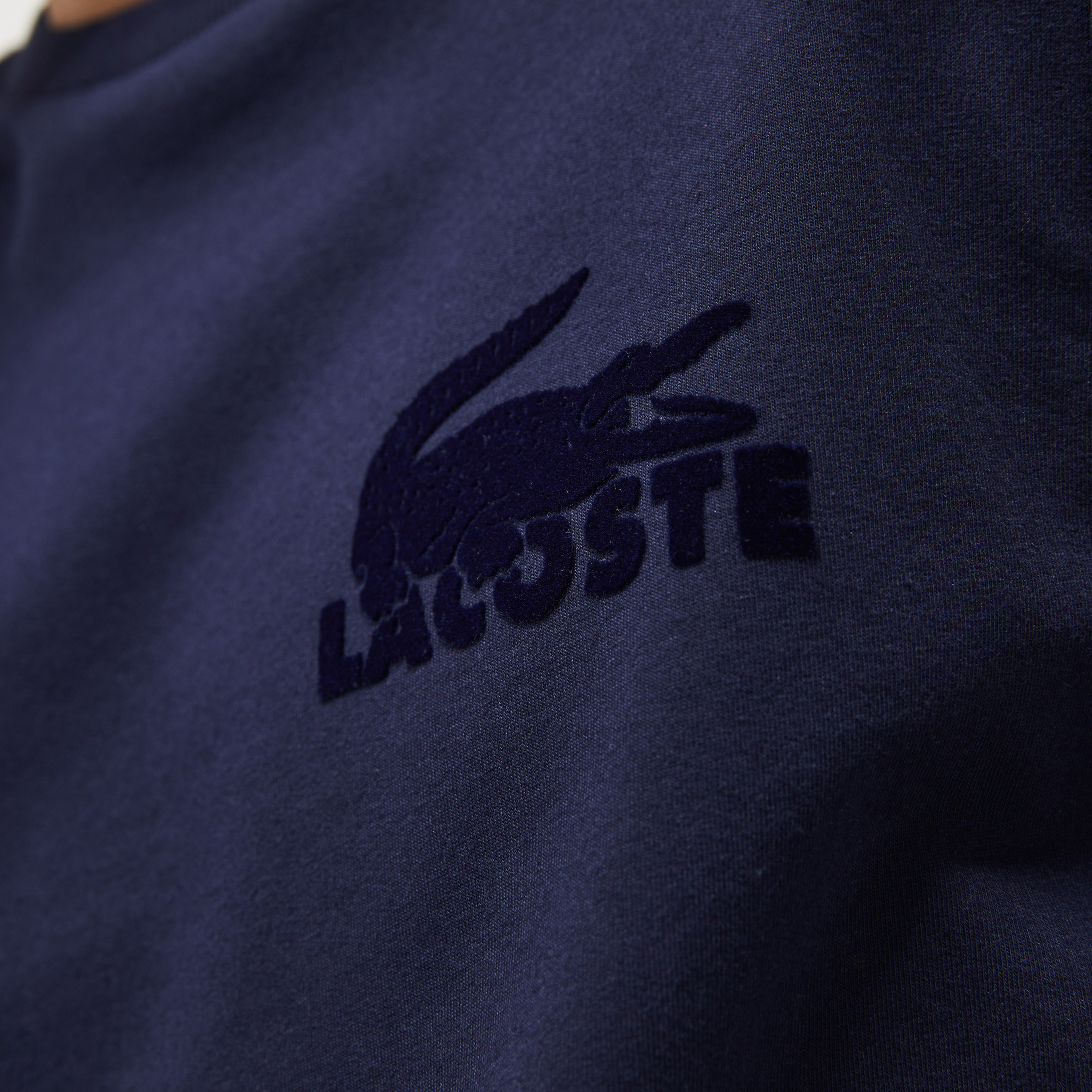 Lacoste Men's Heritage Graphic Print Crew Neck Cotton Fleece Sweatshirt