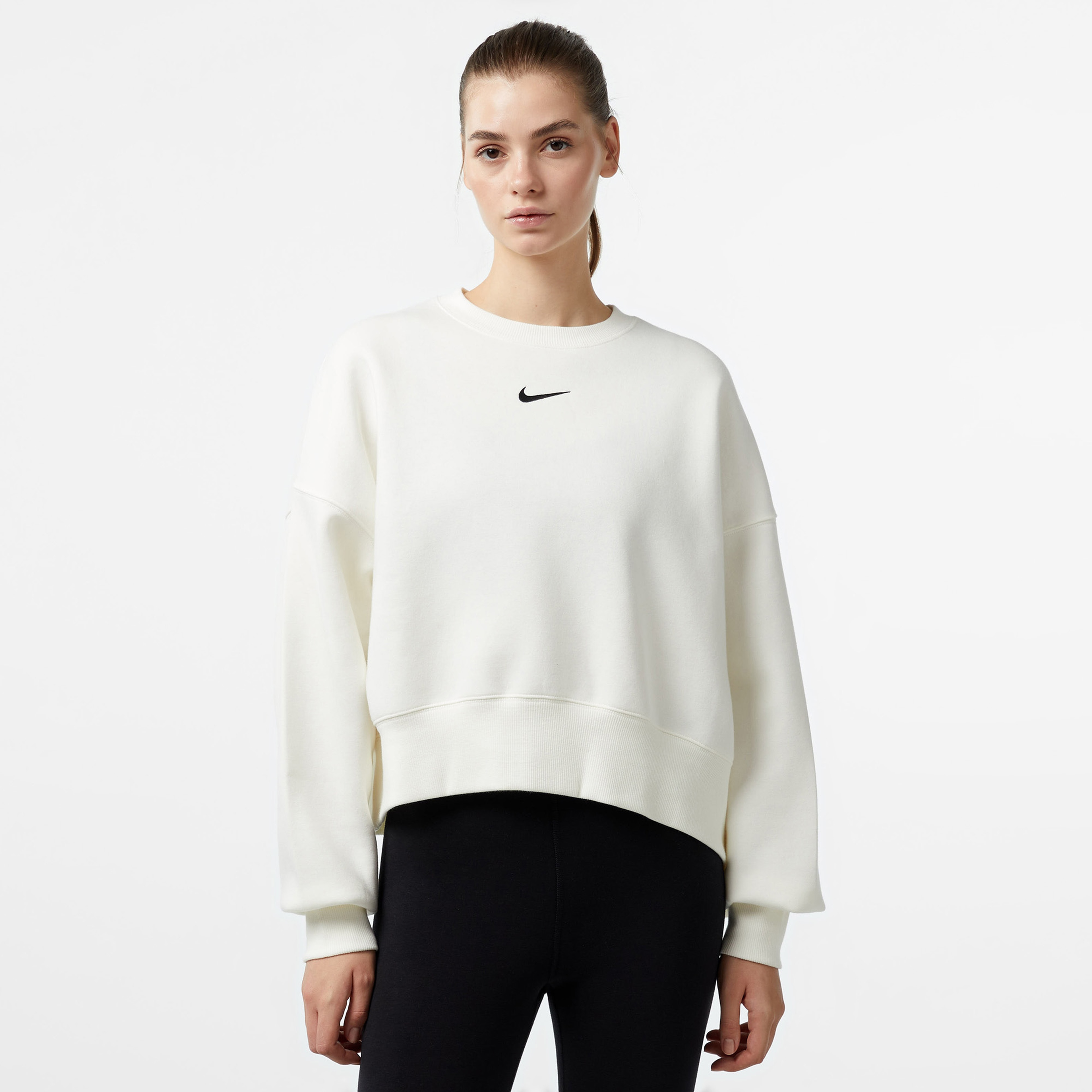 Nike Sportswear Phoenix Fleece Kadın Beyaz Sweatshirt