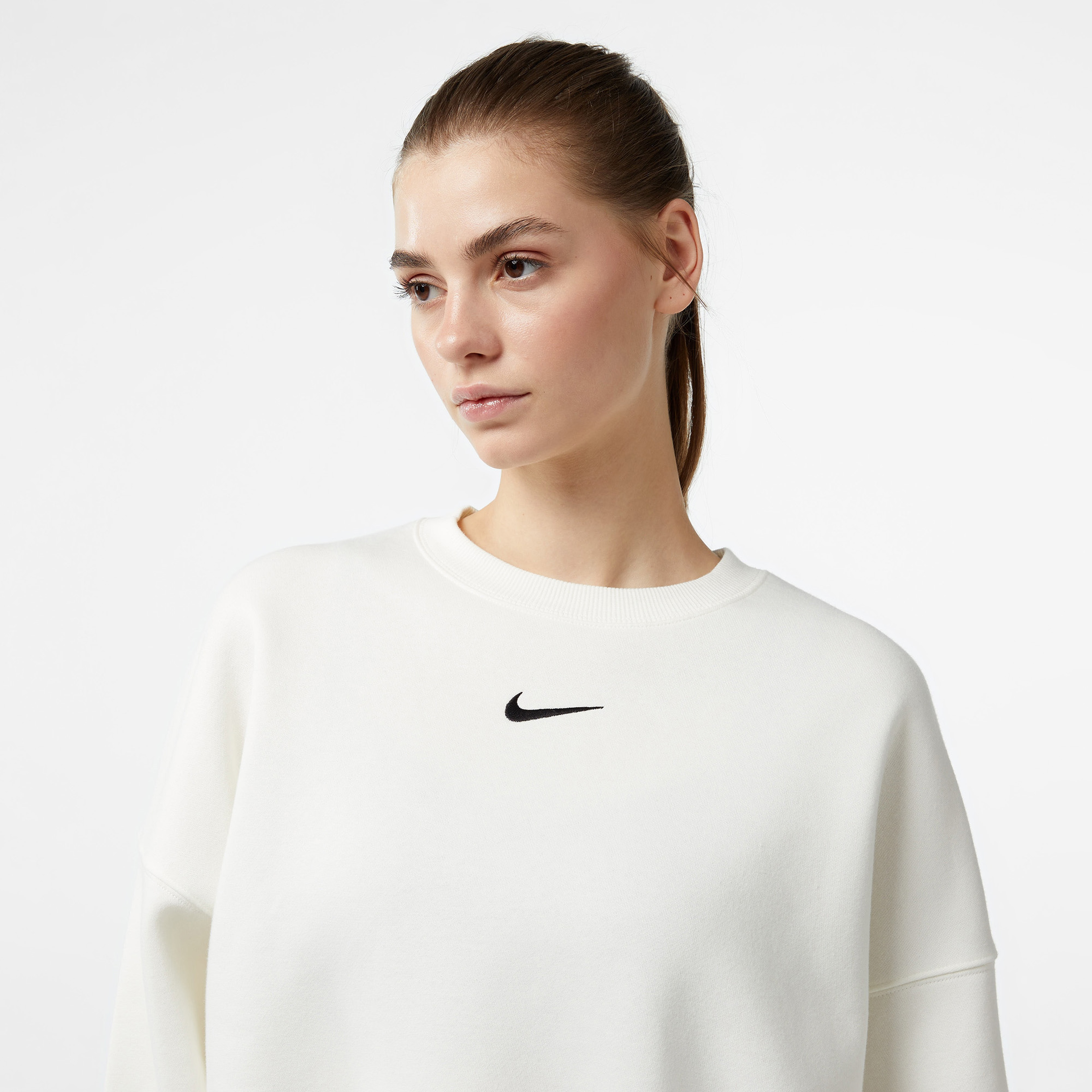 Nike Sportswear Phoenix Fleece Kadın Beyaz Sweatshirt