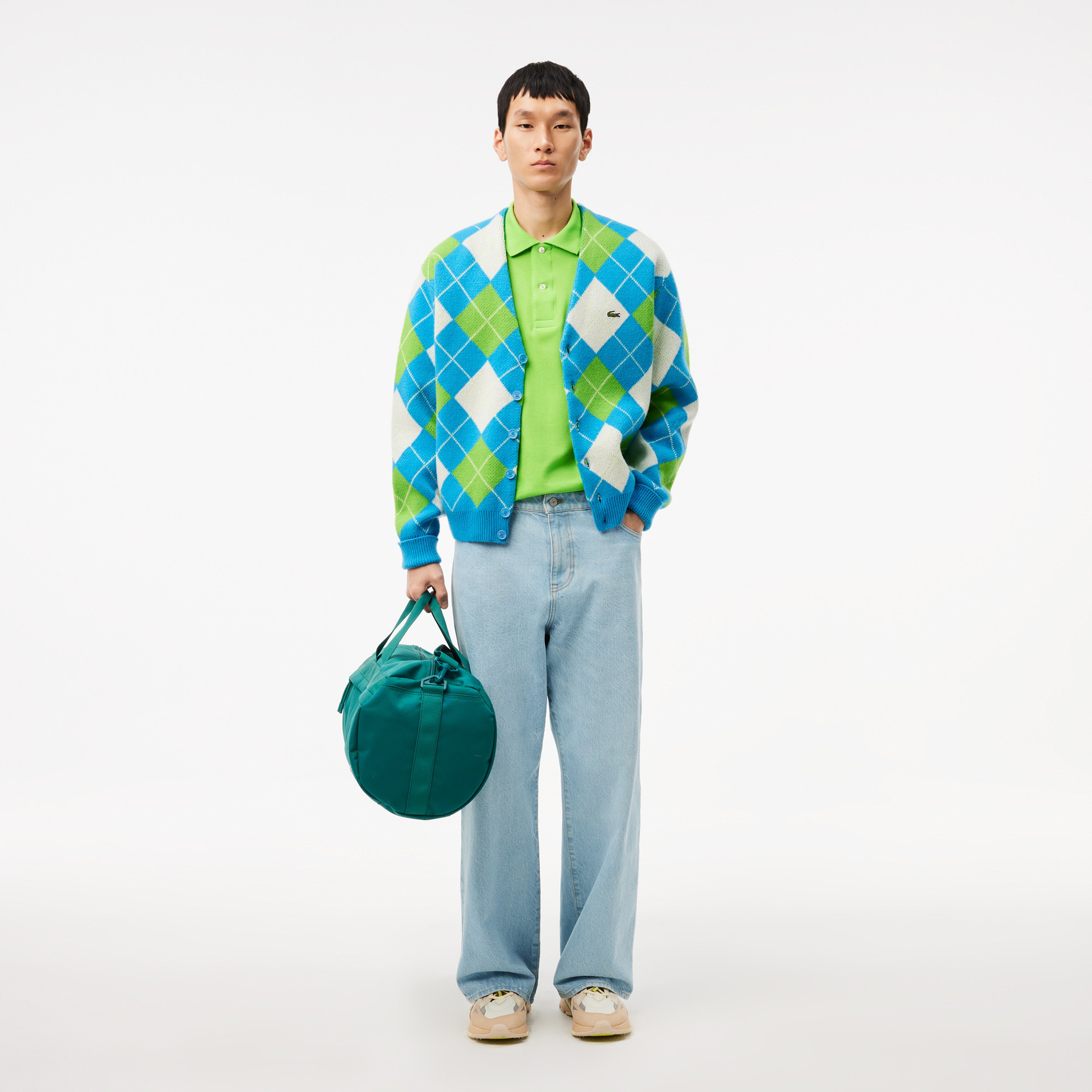 L.12.12 Erkek Classic Fit Yeşil Polo