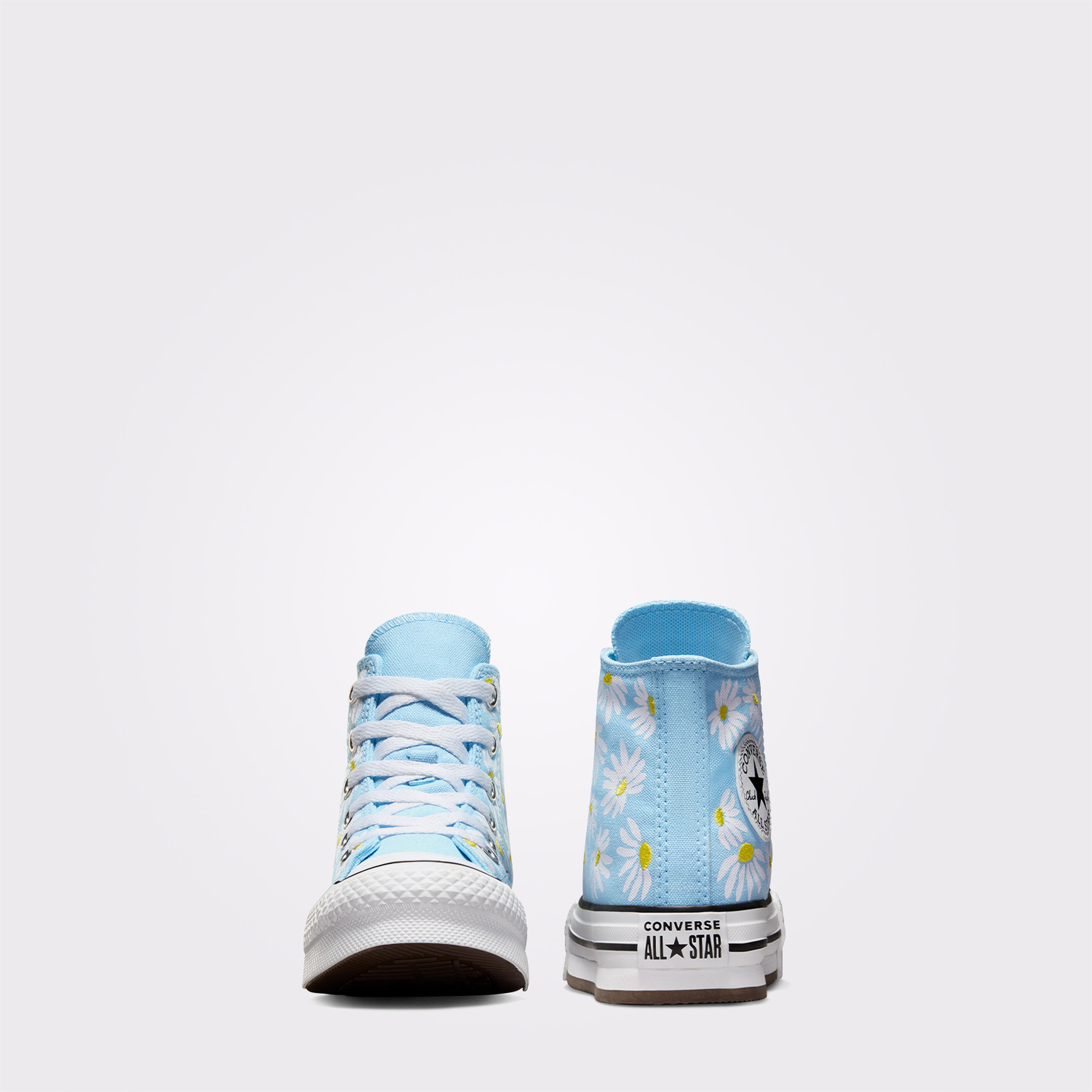 Converse Chuck Taylor All Star Lift Platform Floral Çocuk Mavi Sneaker