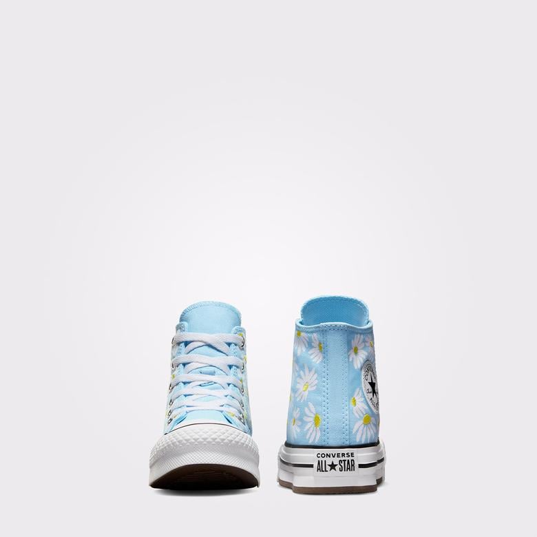 Converse Chuck Taylor All Star Lift Platform Floral Çocuk Mavi Sneaker