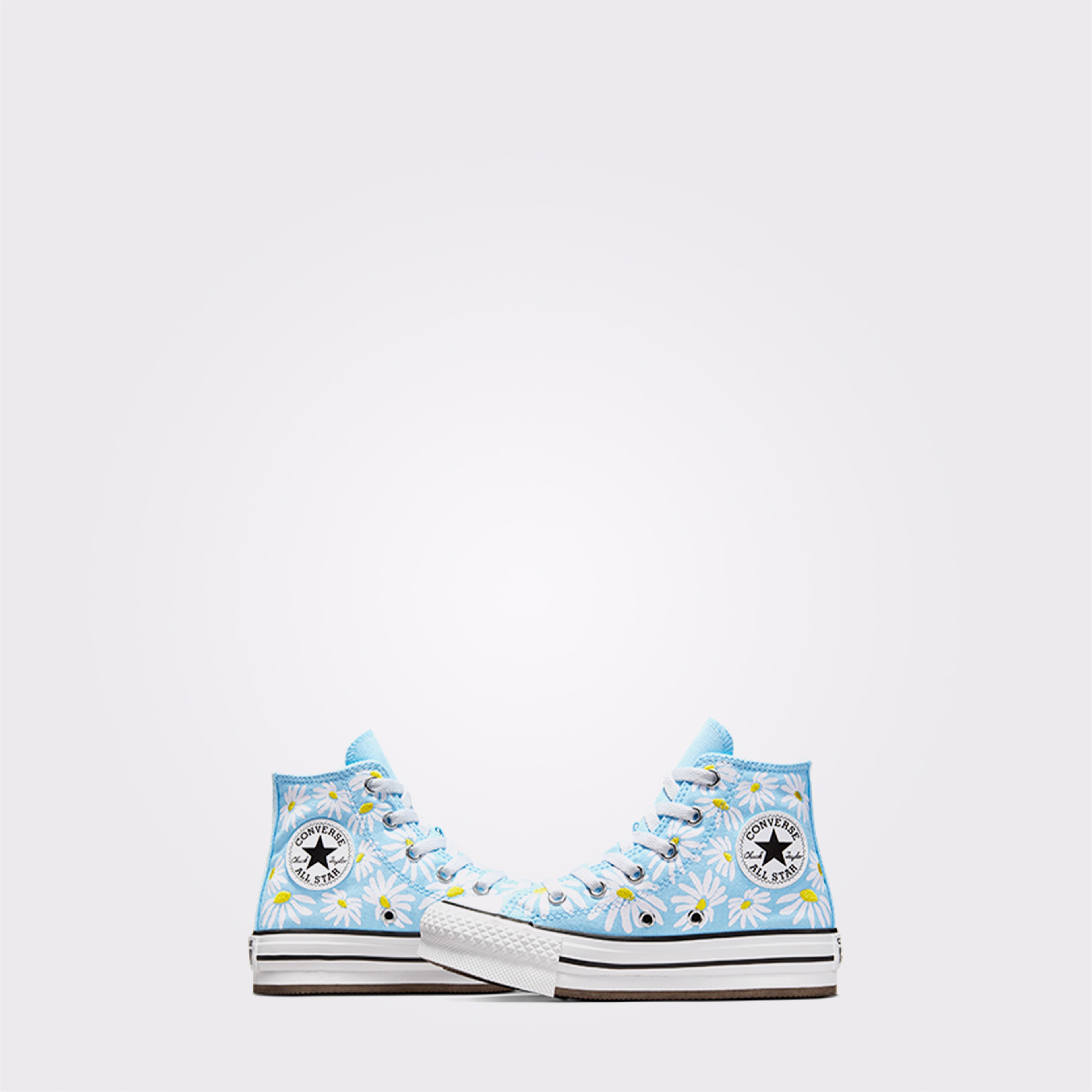 Converse Chuck Taylor All Star Lift Platform Floral Çocuk Mavi Sneaker