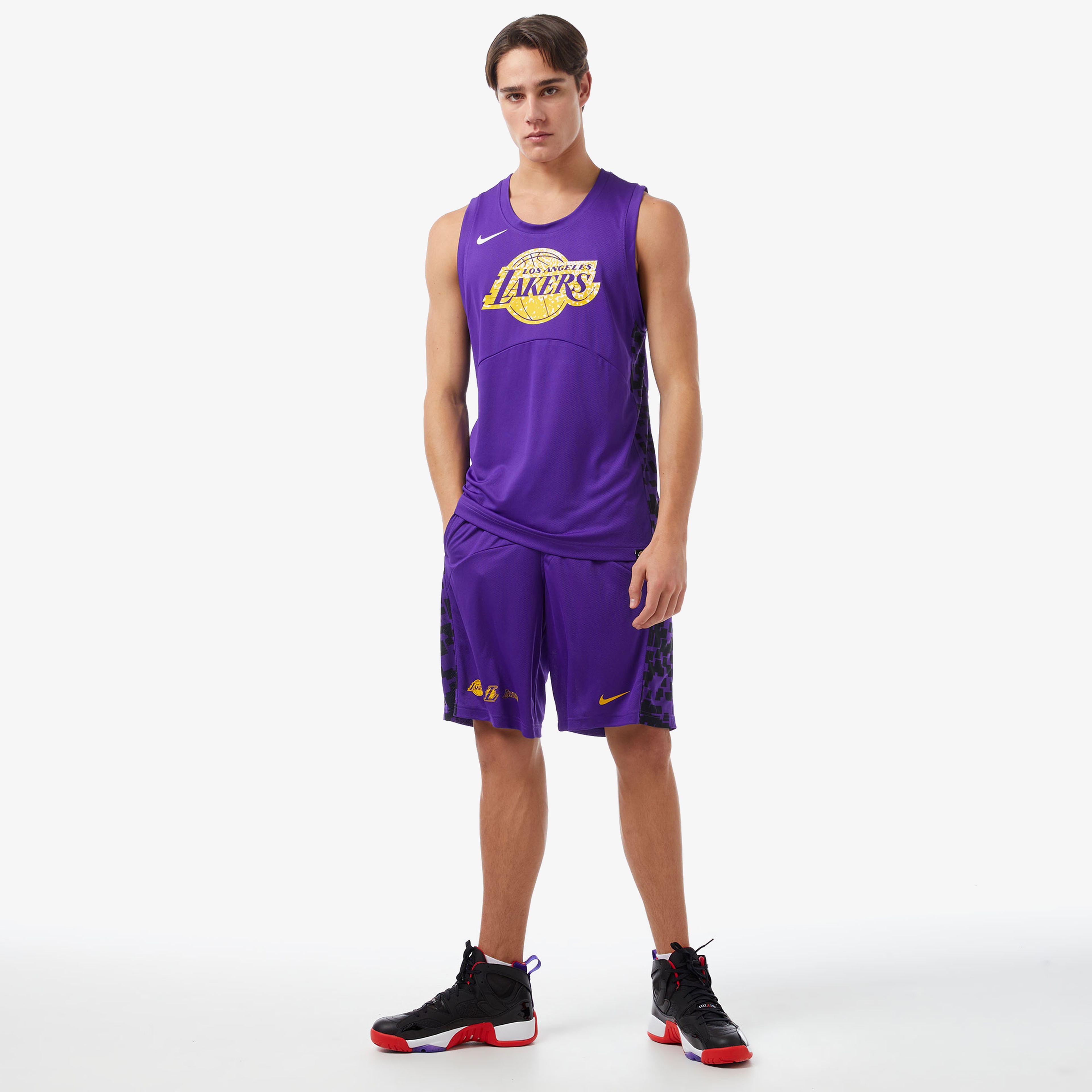 Nike Los Angeles Lakers Starting 5 Dri-FIT NBA Jersey Erkek Mor Atlet