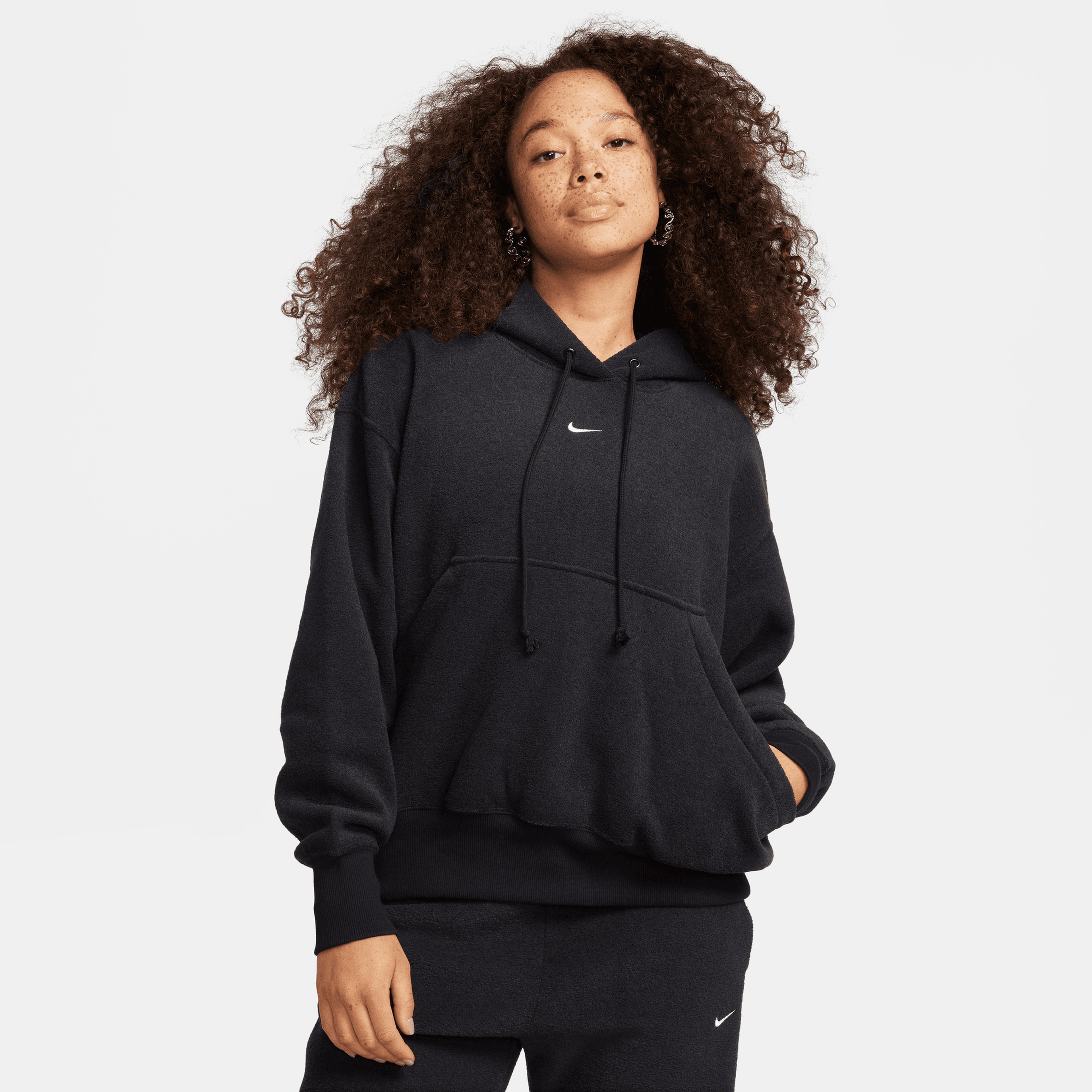 Nike Sportswear Phoenix Plush Sportswear Kadın Siyah Hoodie
