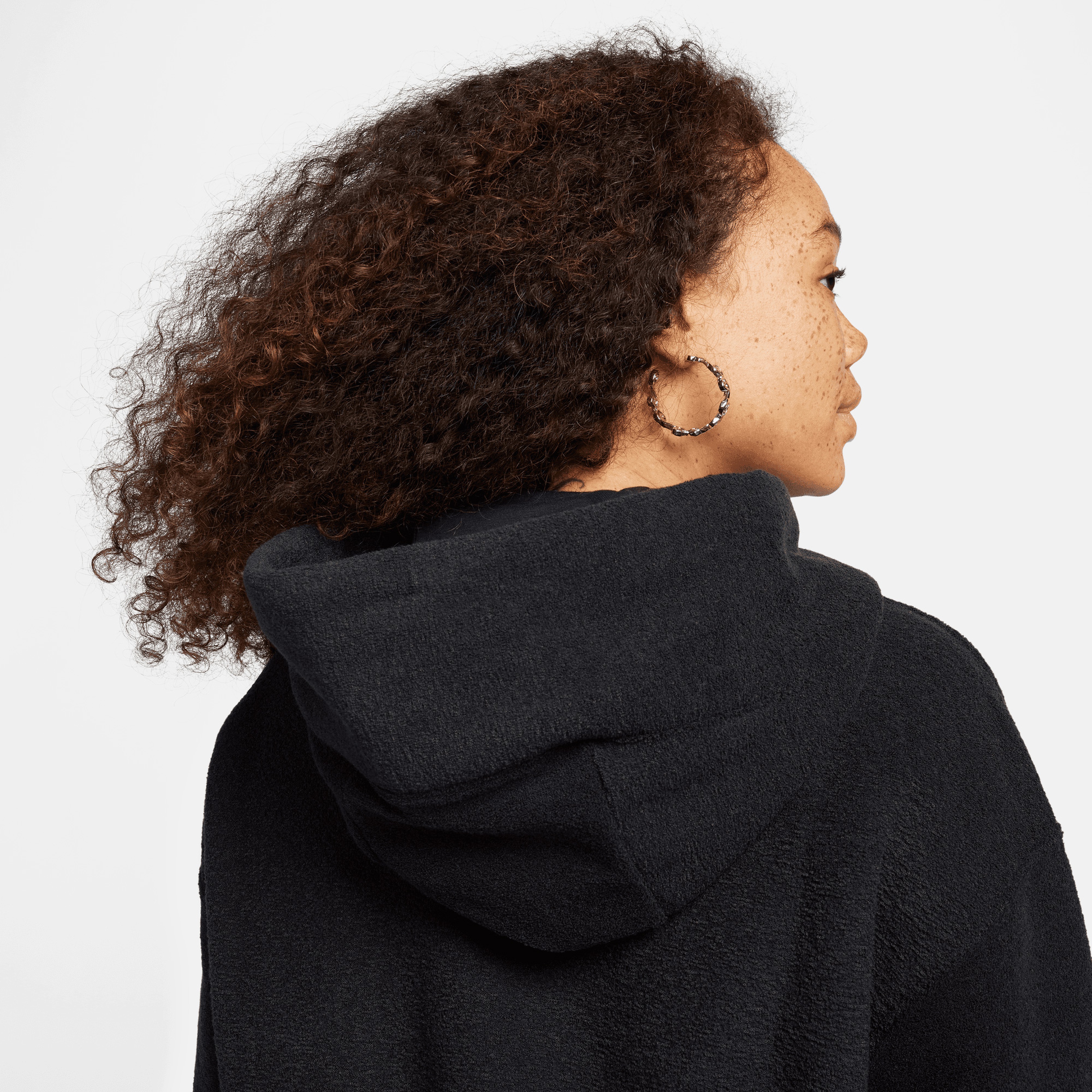 Nike Sportswear Phoenix Plush Sportswear Kadın Siyah Hoodie