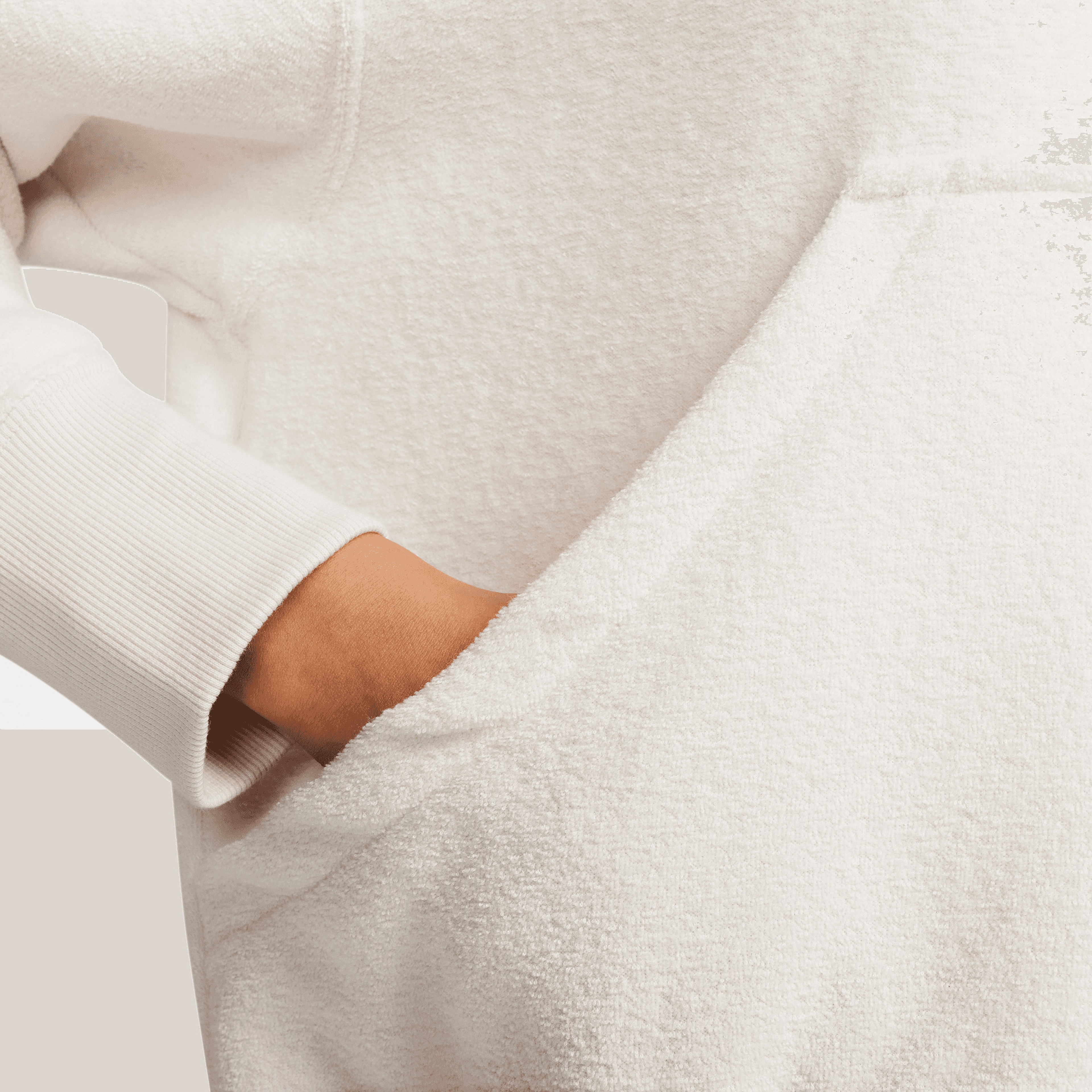 Nike Sportswear Phoenix Plush Sportswear Kadın Beyaz Hoodie