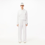 Kadın Relaxed Fit Kapüşonlu Beyaz Sweatshirt