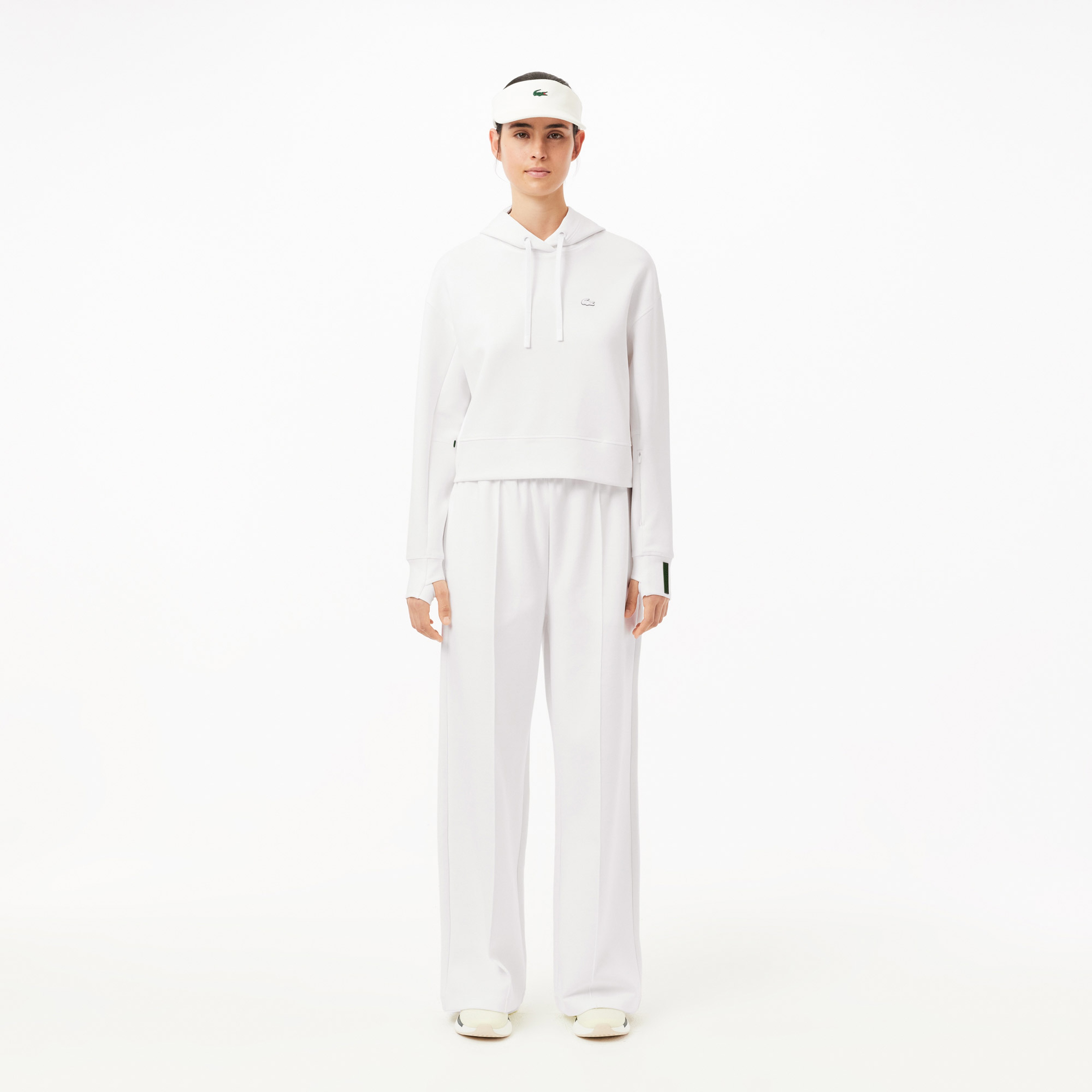 Kadın Relaxed Fit Kapüşonlu Beyaz Sweatshirt