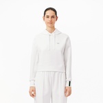 Kadın Relaxed Fit Kapüşonlu Beyaz Sweatshirt