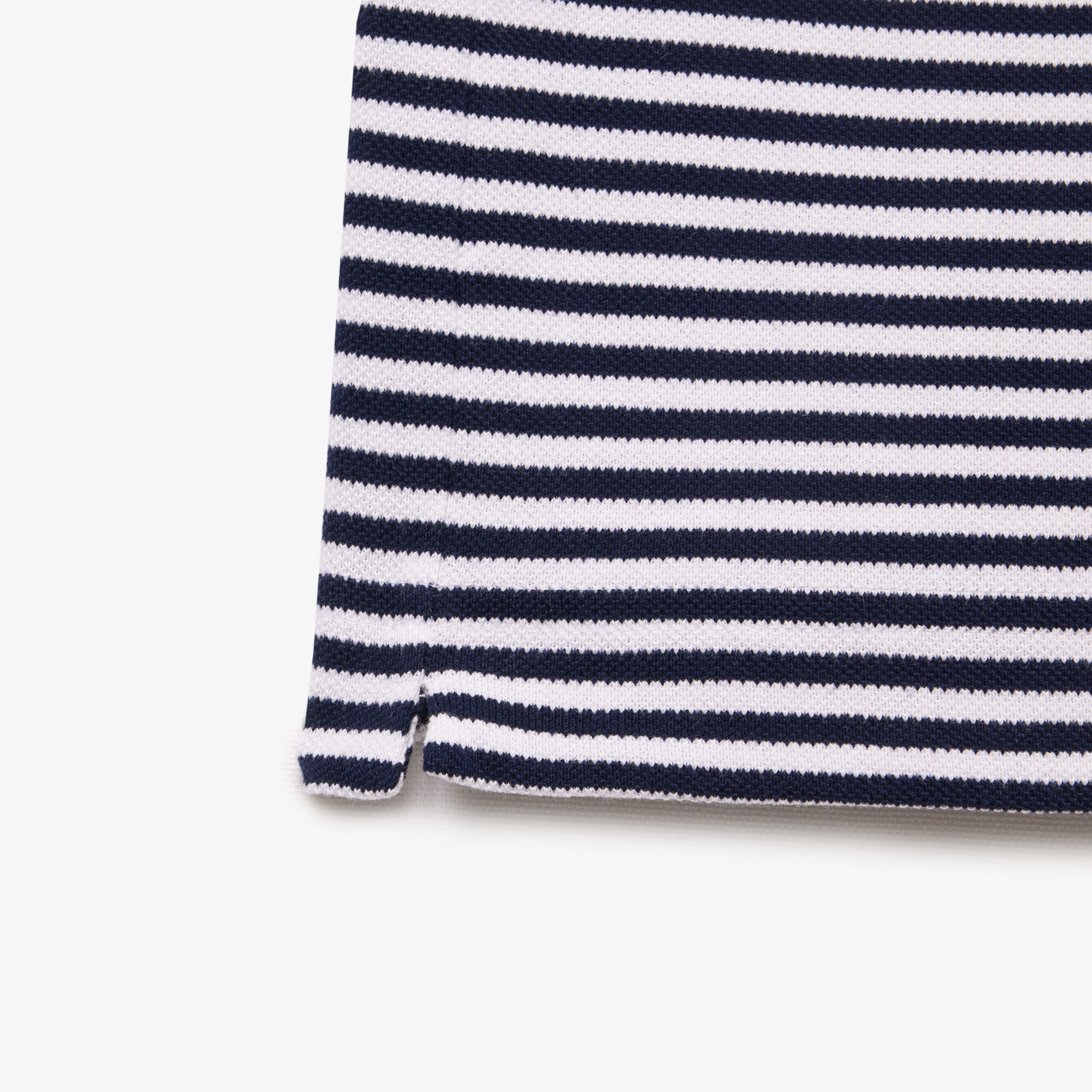 L.12.12 Erkek Classic Fit Çizgili Beyaz Polo