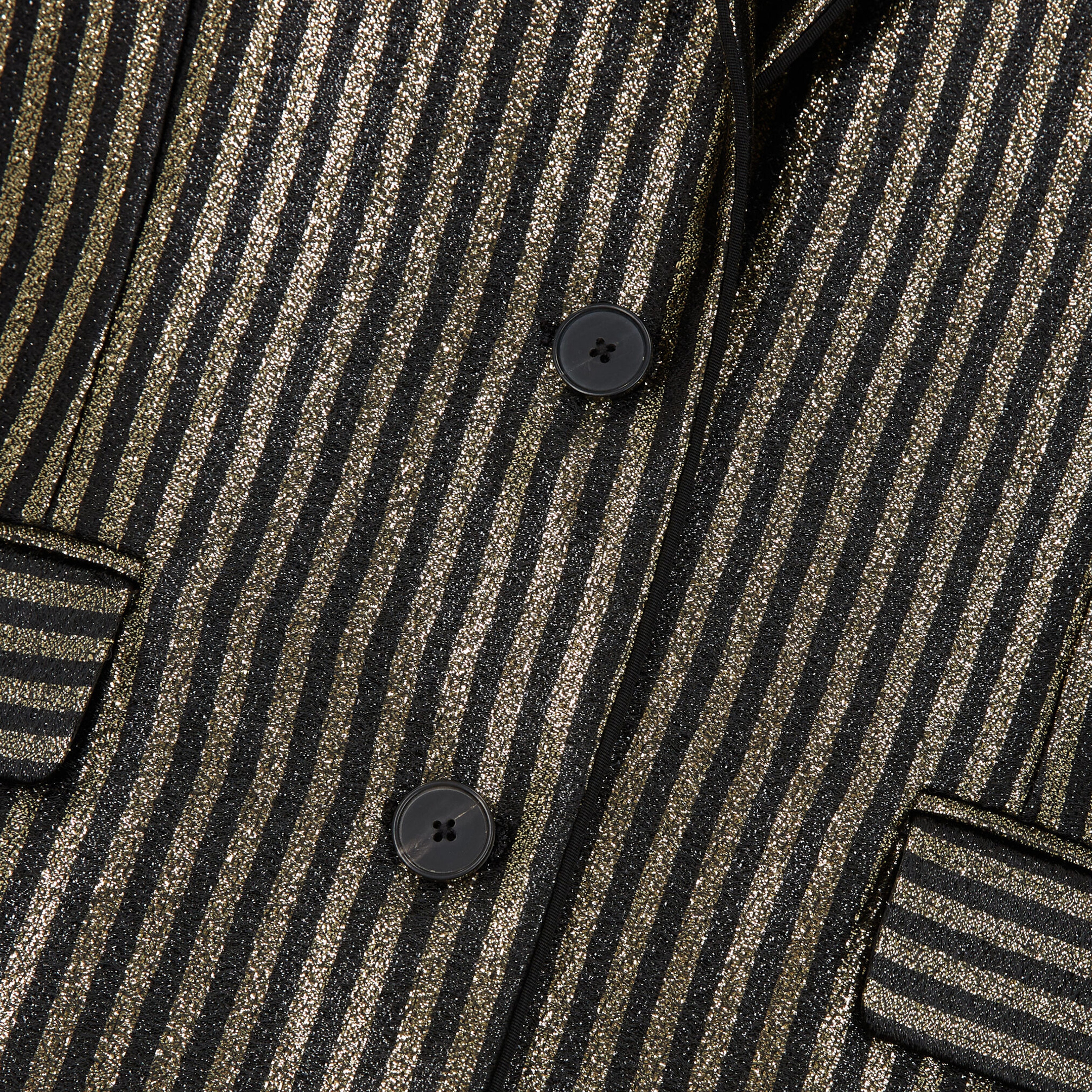 KADIN ÇİZGİLİ SİYAH CEKET