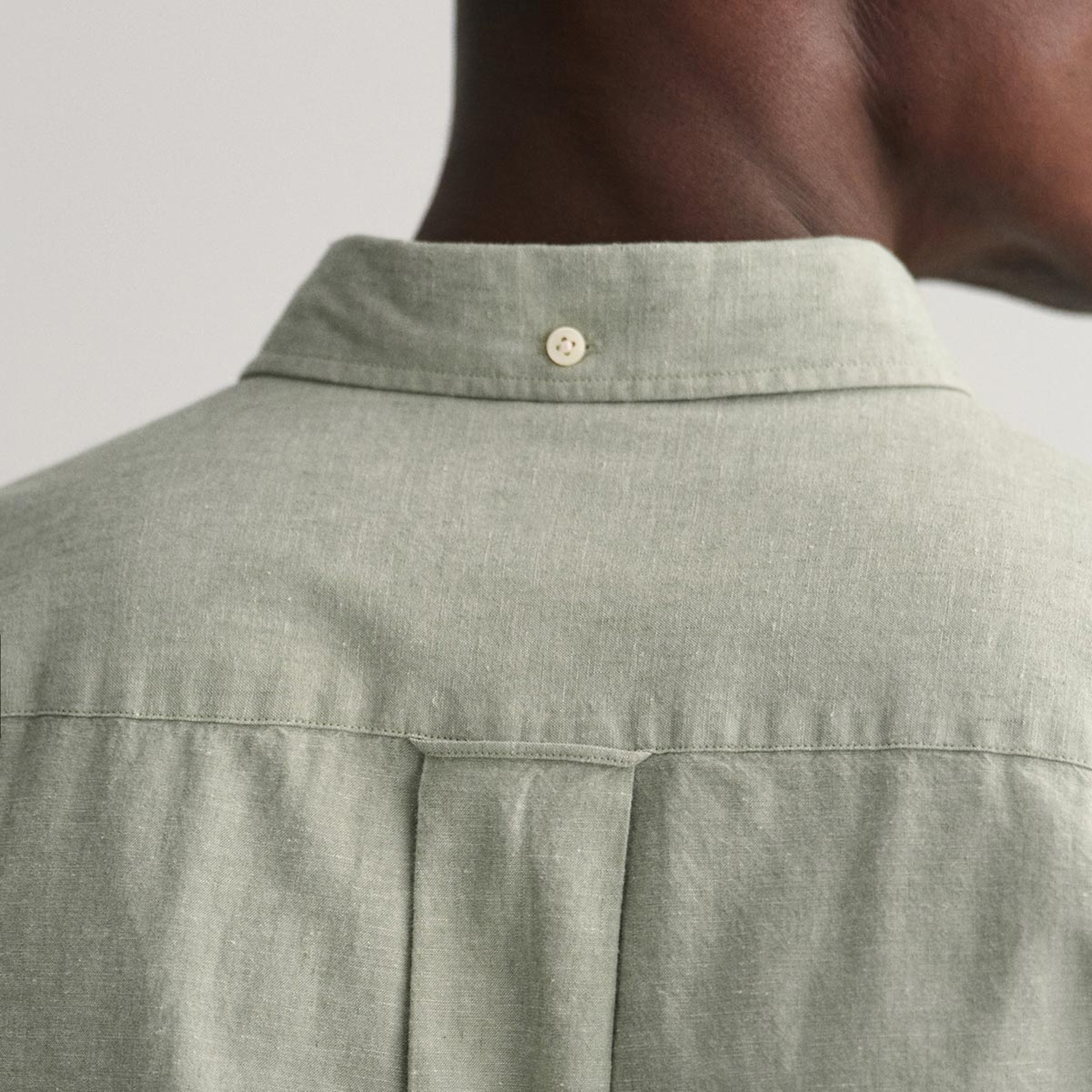 GANT Erkek Yeşil Regular Fit Keten Gömlek