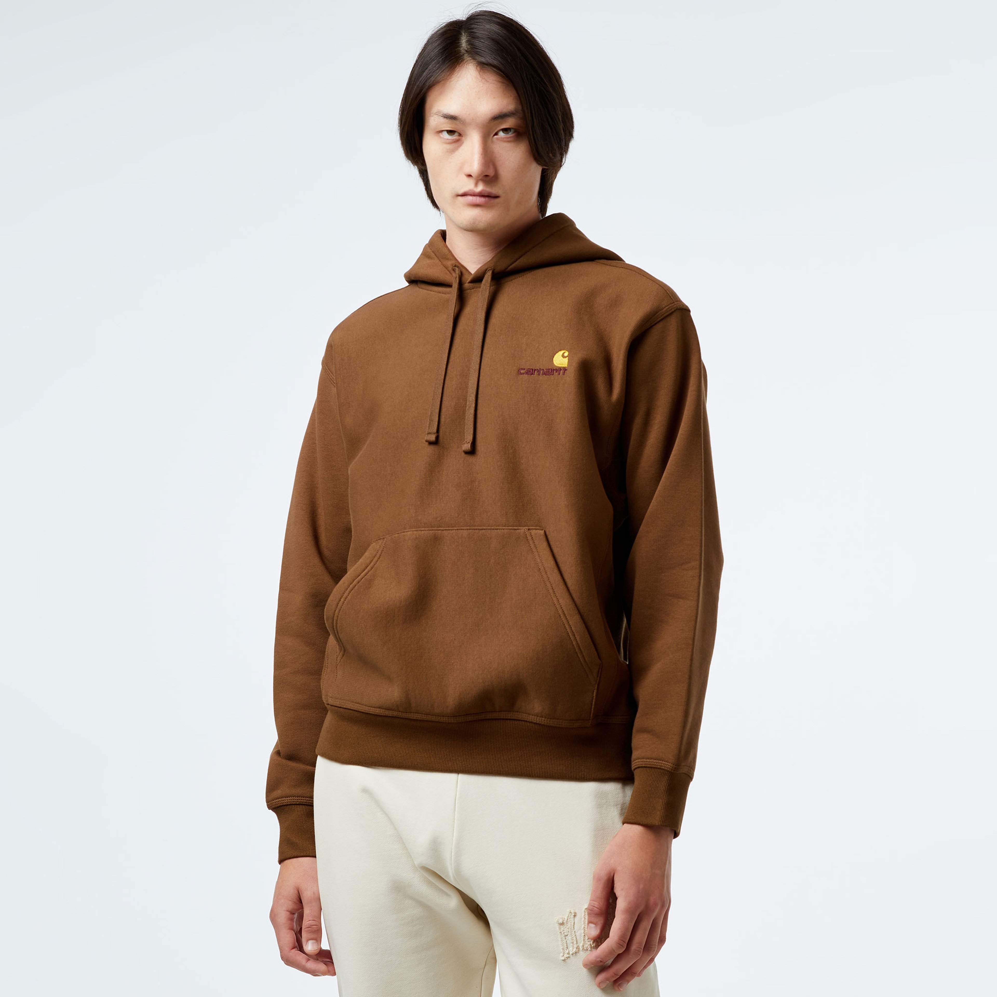 Carhartt WIP American Script Erkek Kahverengi Hoodie