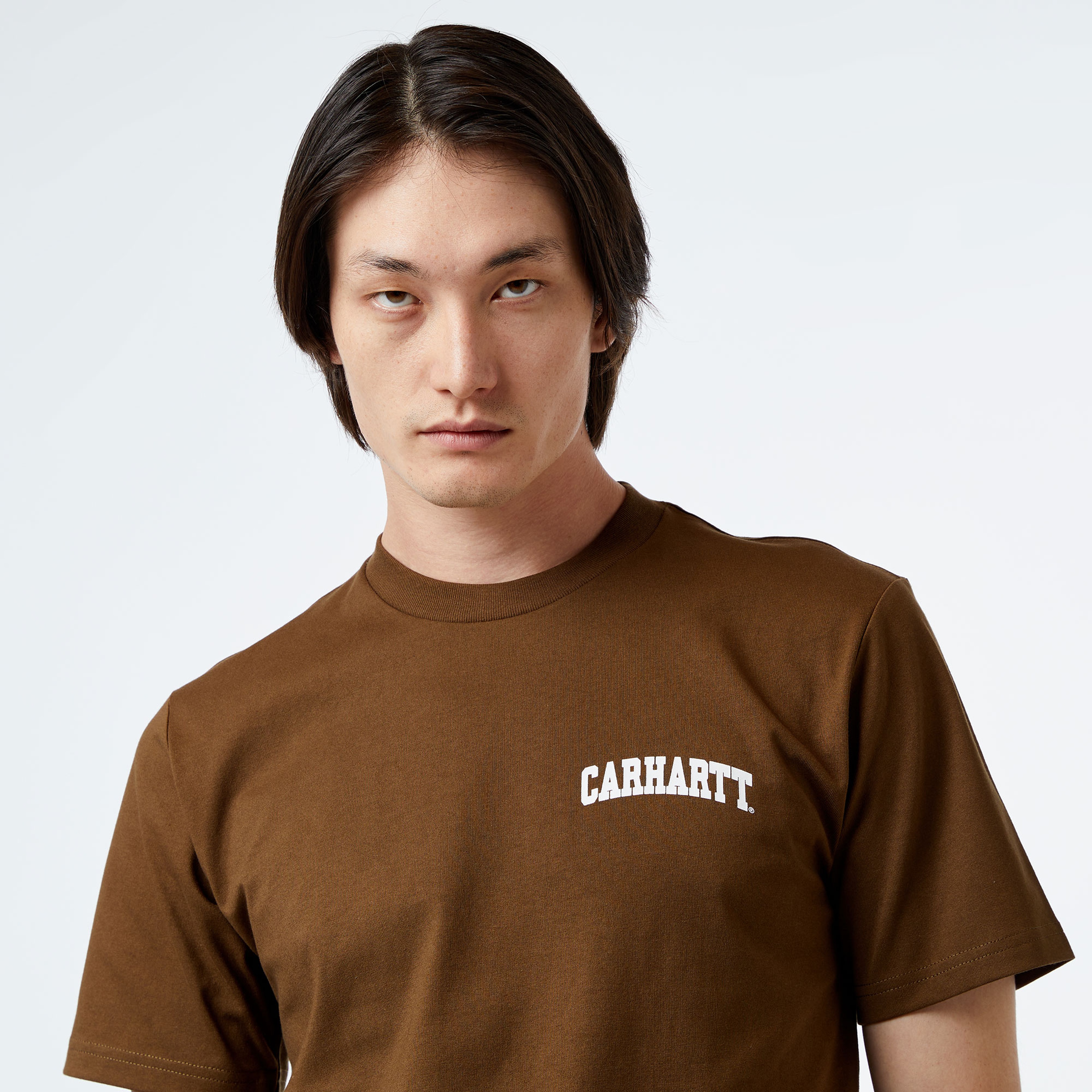 Carhartt WIP S/S University Script Erkek Kahverengi T-Shirt