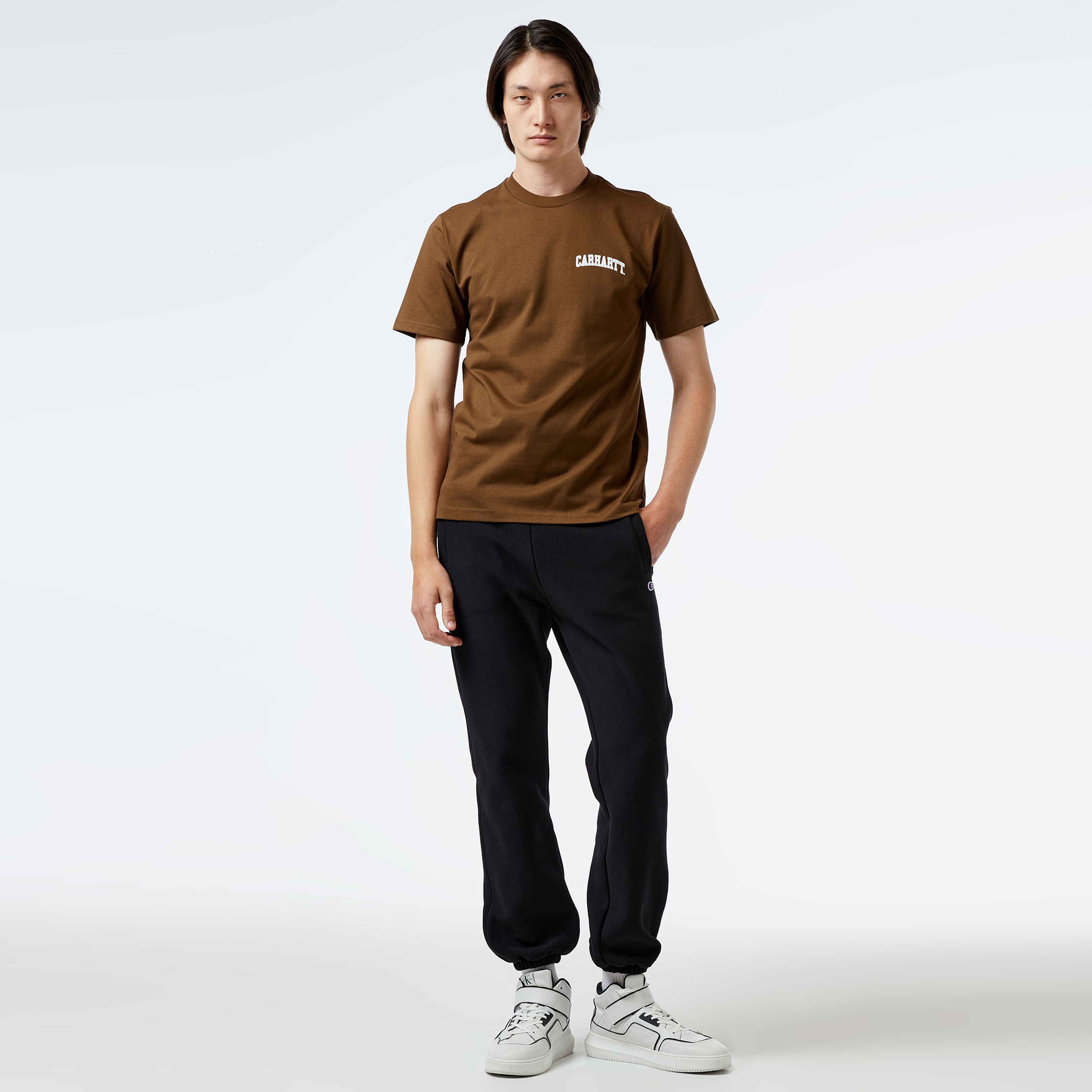 Carhartt WIP S/S University Script Erkek Kahverengi T-Shirt
