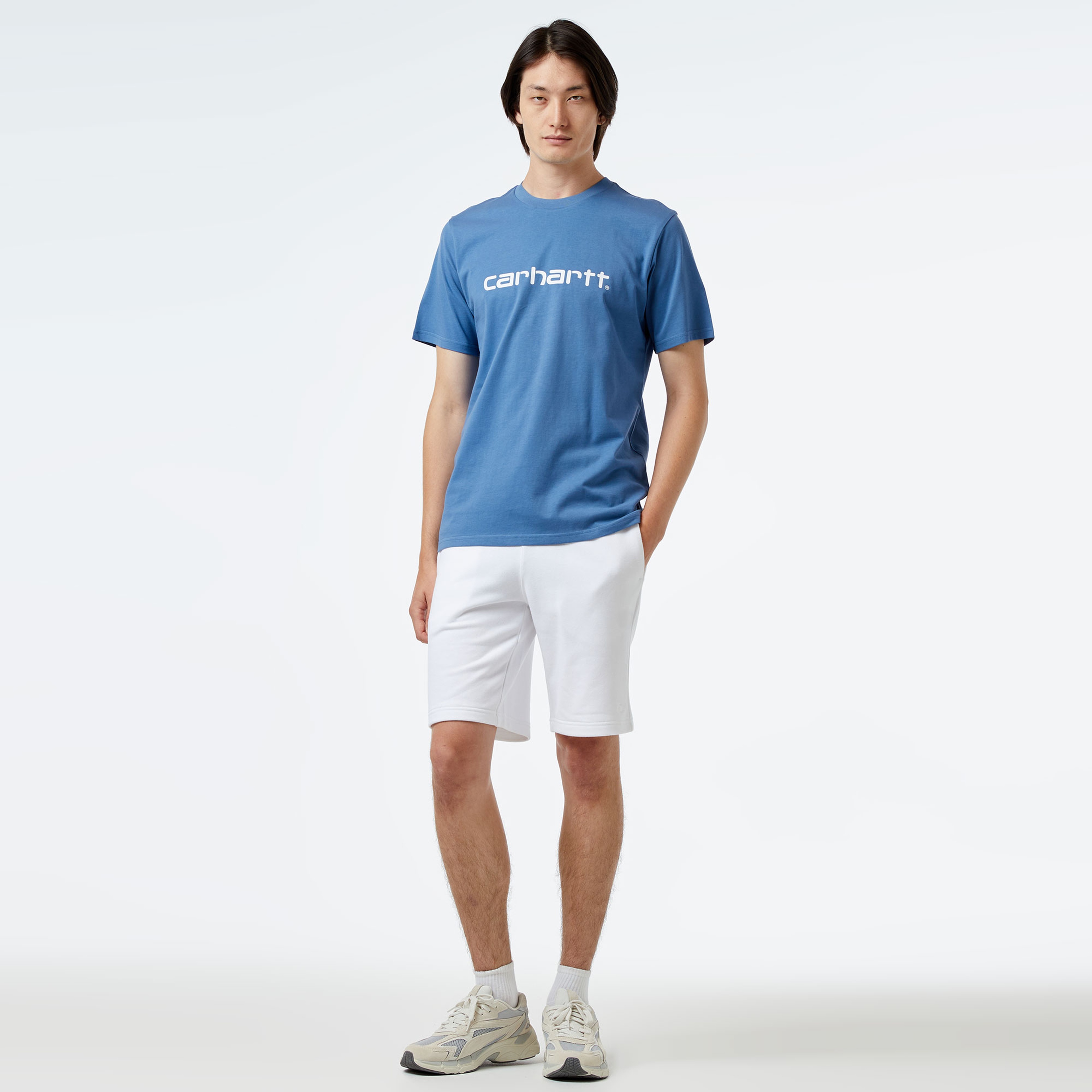 Carhartt WIP S/S Script Erkek Mavi T-Shirt