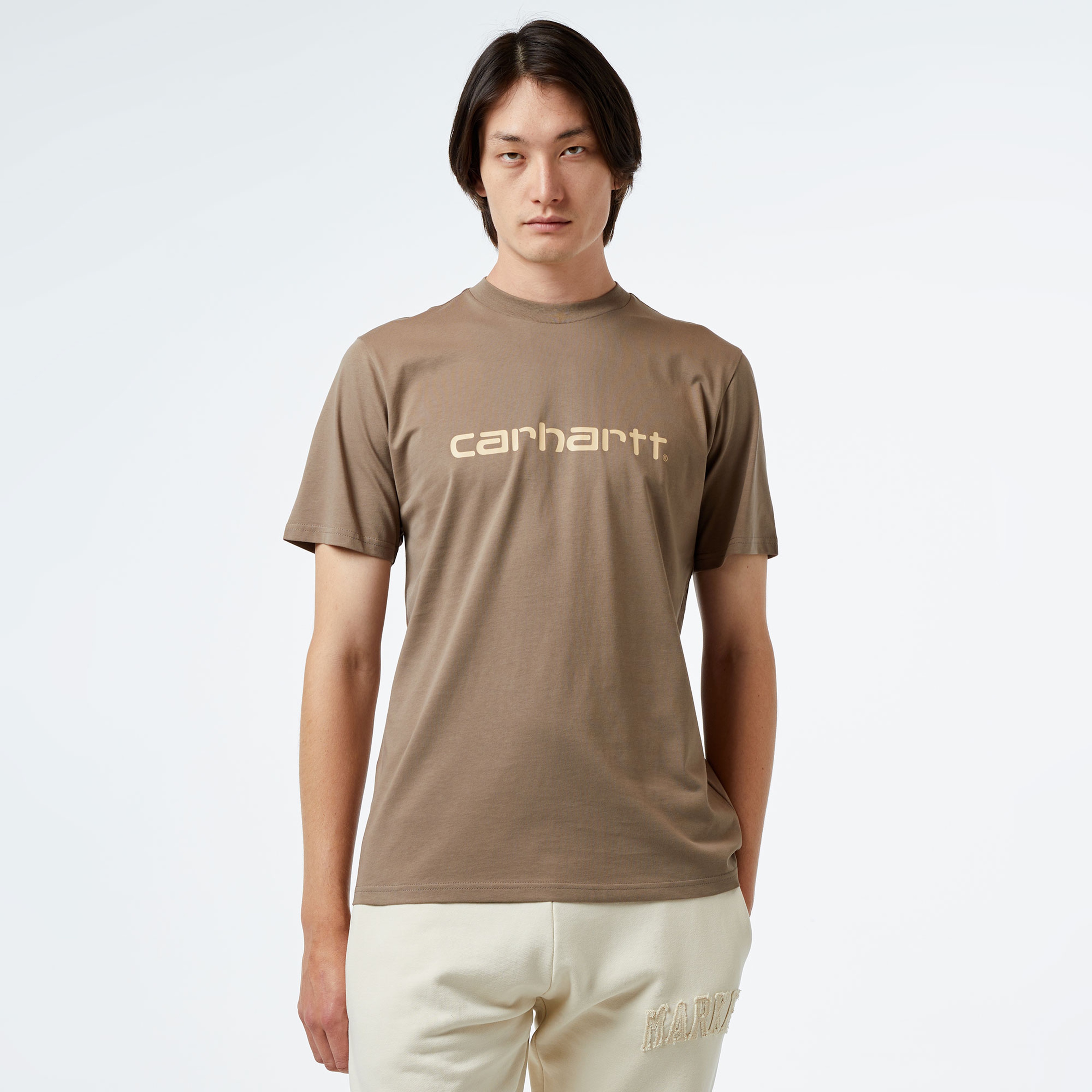 Carhartt WIP S/S Script Erkek Krem T-Shirt