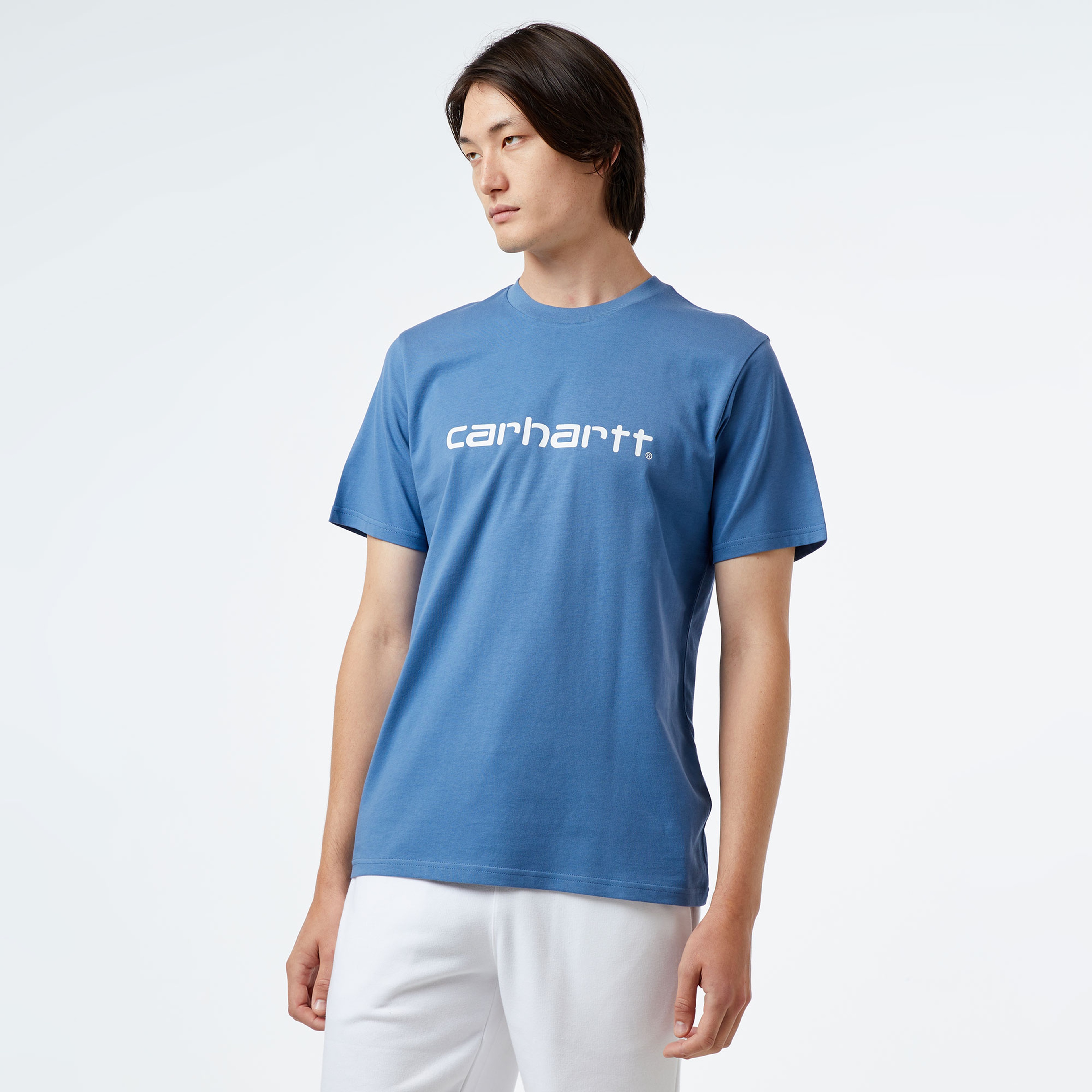 Carhartt WIP S/S Script Erkek Mavi T-Shirt