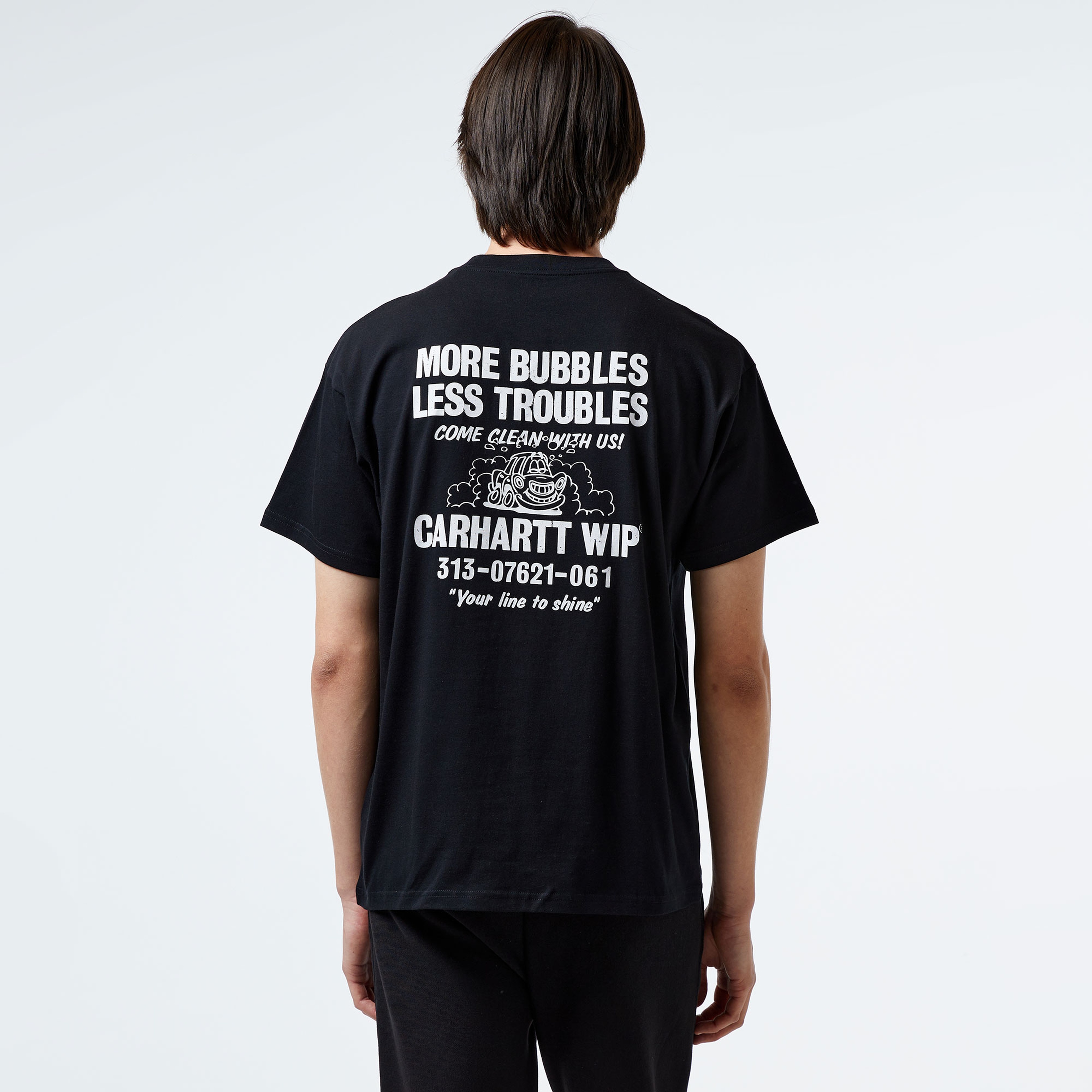 Carhartt WIP S/S Less Troubles Erkek Siyah T-Shirt