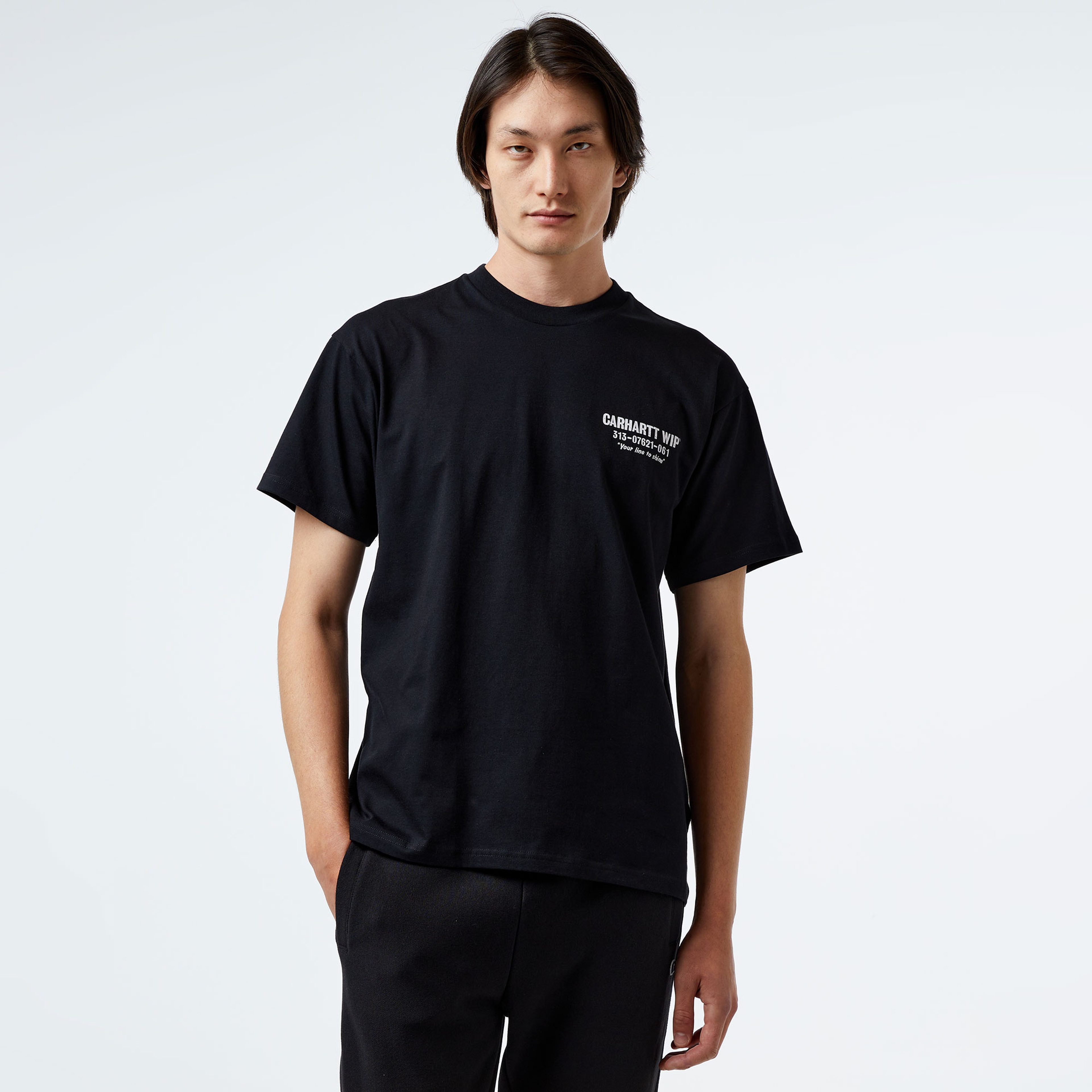 Carhartt WIP S/S Less Troubles Erkek Siyah T-Shirt