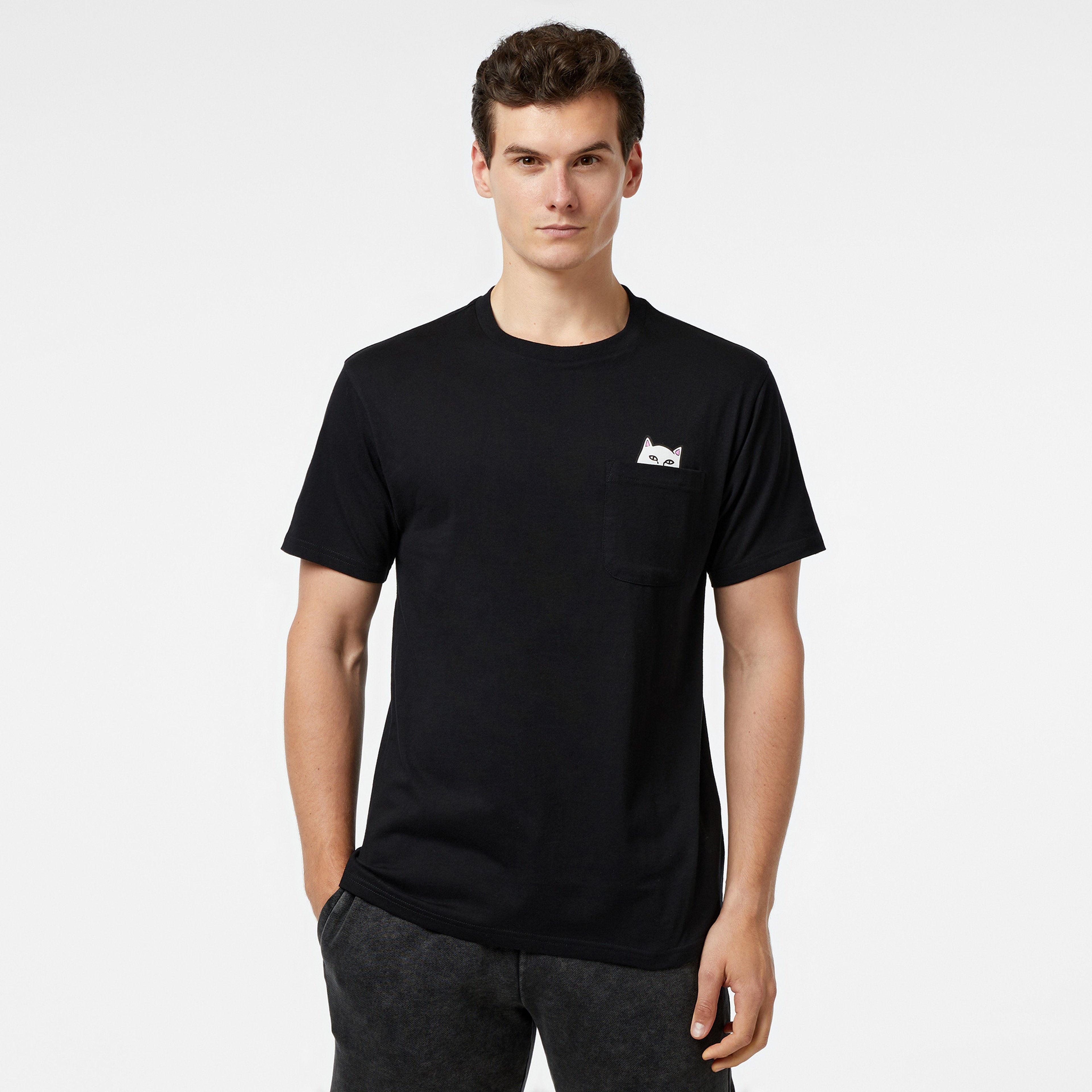 Ripndip Lord Nermal Pocket Erkek Siyah T-Shirt