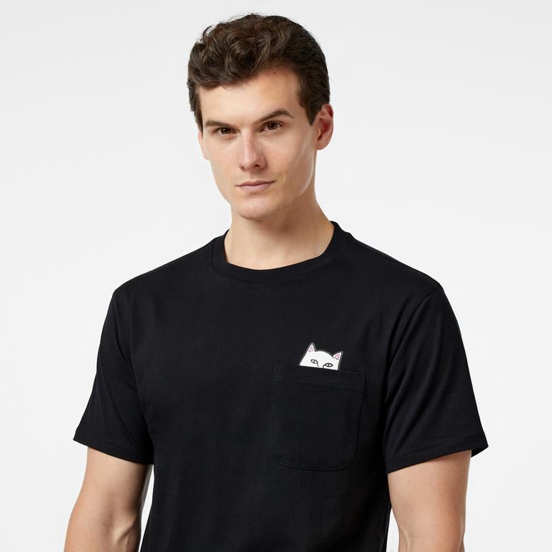 Ripndip Lord Nermal Pocket Erkek Siyah T-Shirt