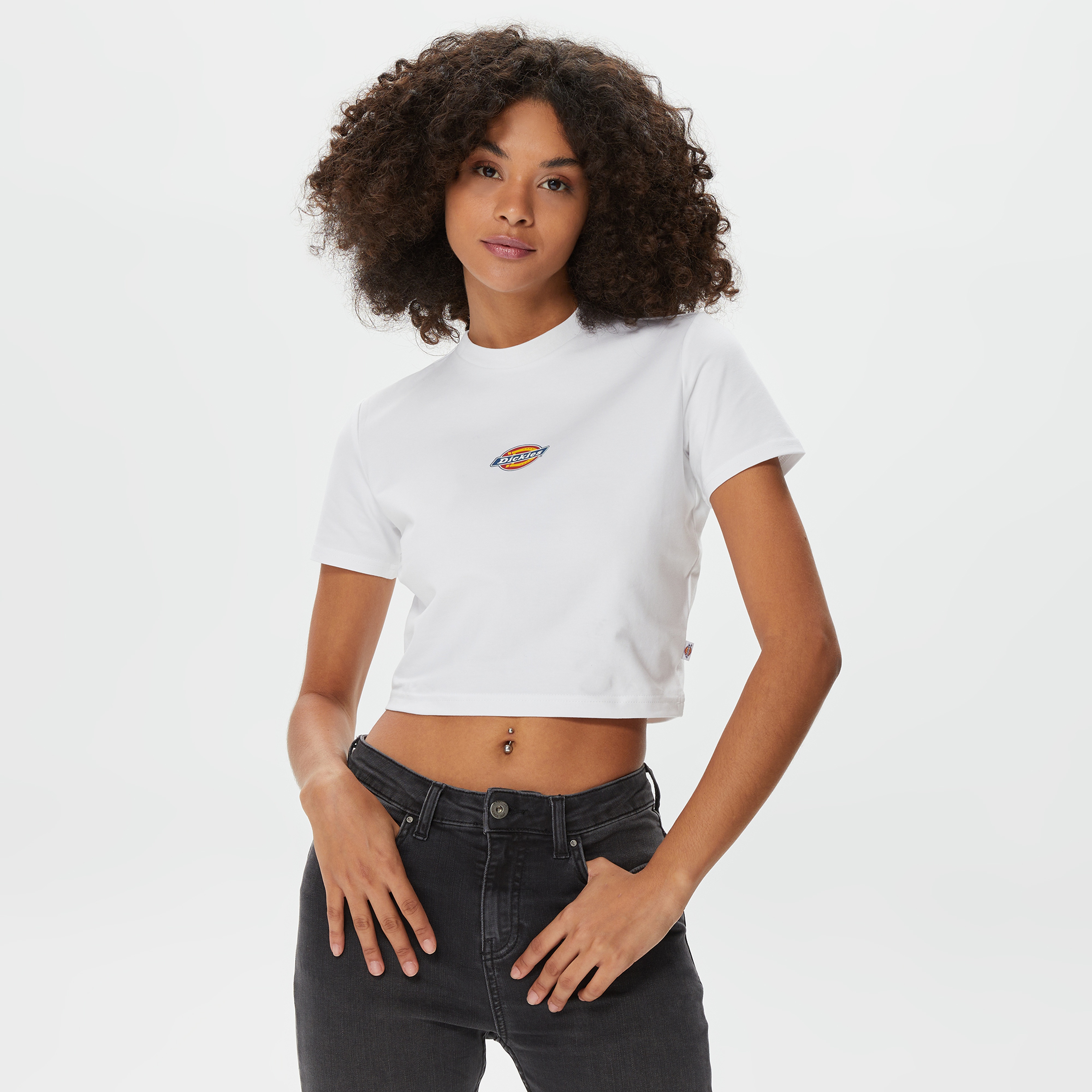 Dickies Maple Valley Kadın Beyaz Crop T-Shirt