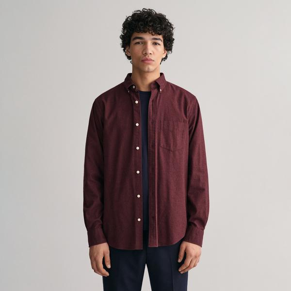 Gant Erkek Bordo Regular Fit Düğmeli Yaka Gömlek