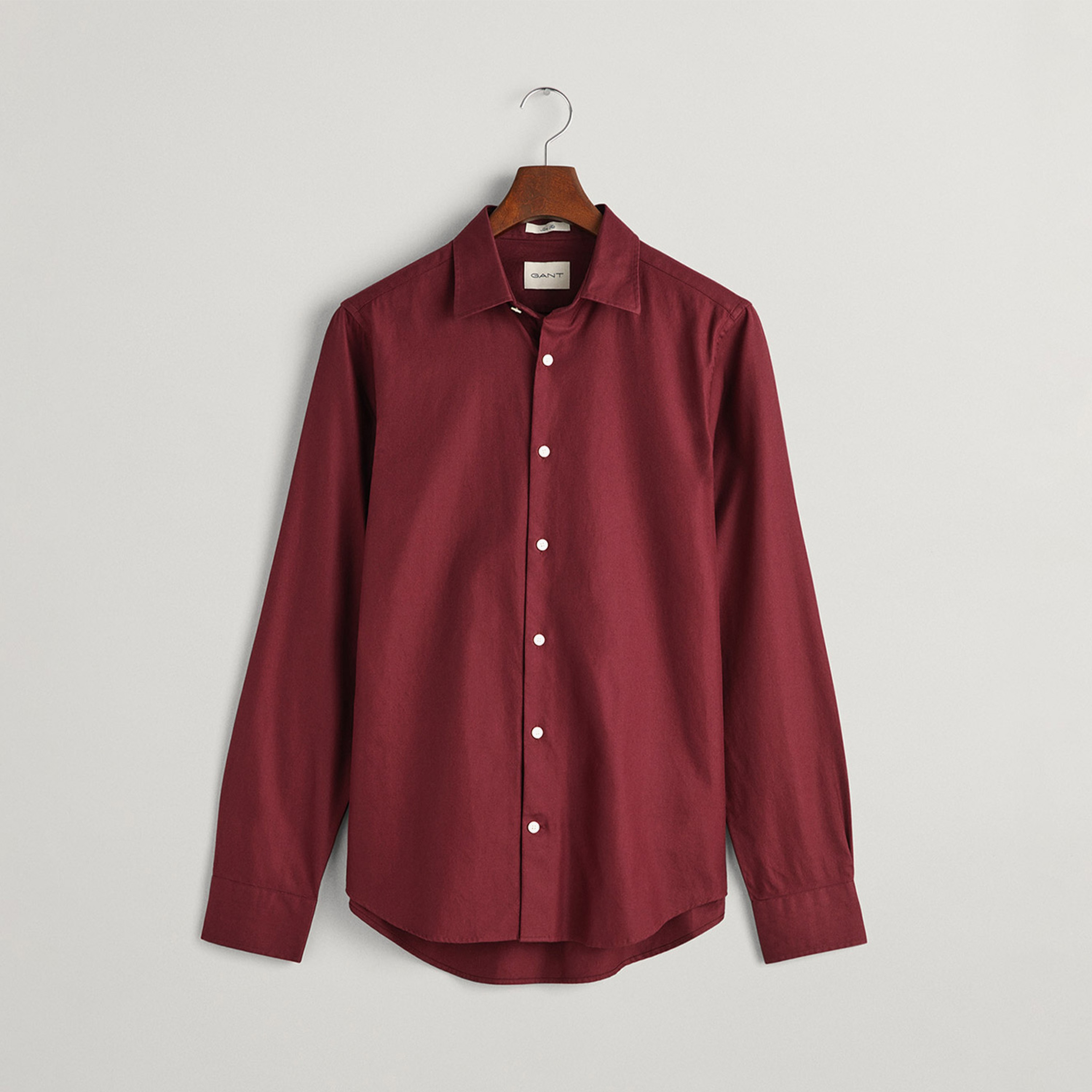 GANT Erkek Kırmızı Slim Fit Klasik Yaka Gömlek