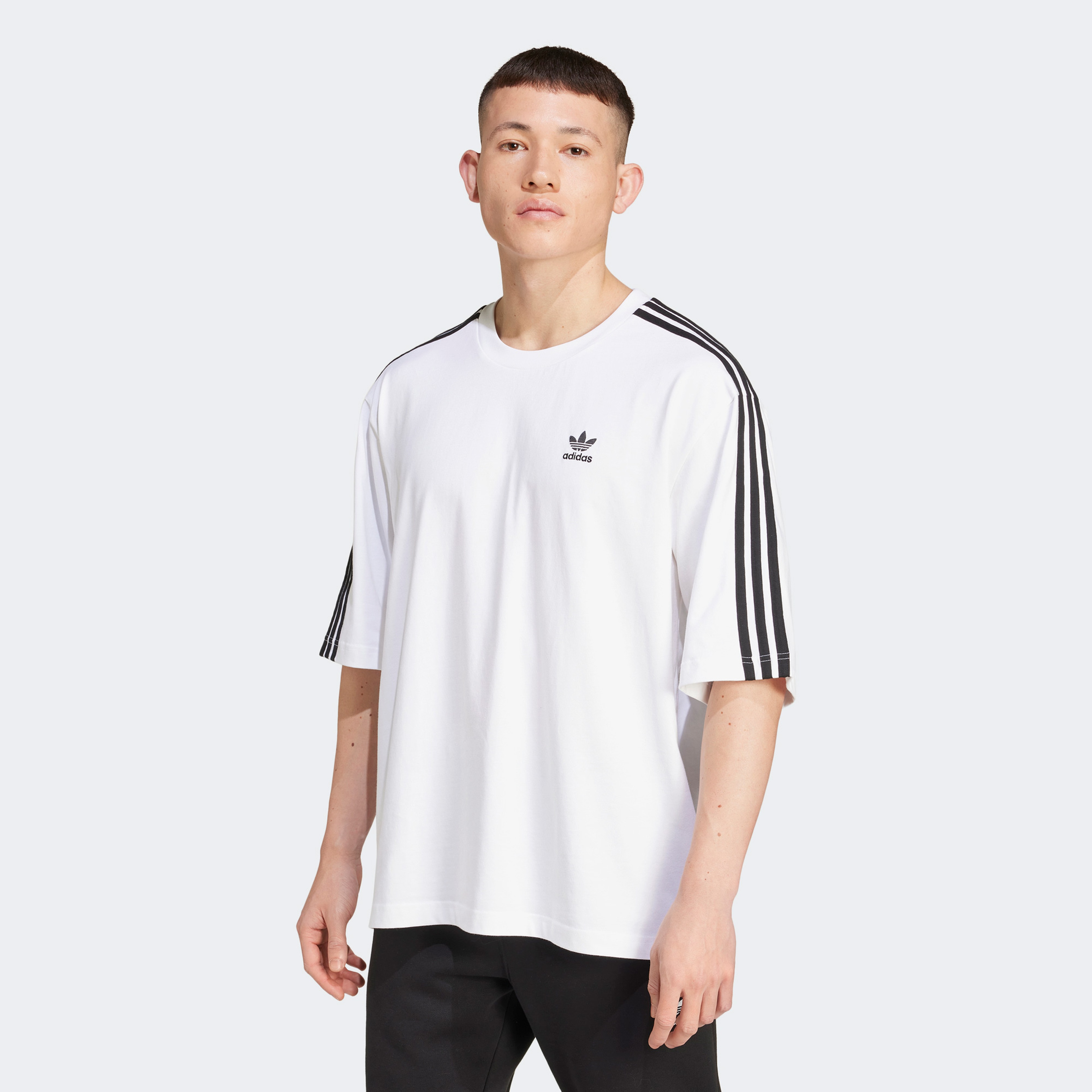 adidas Adicolor Oversized Erkek Beyaz T-Shirt
