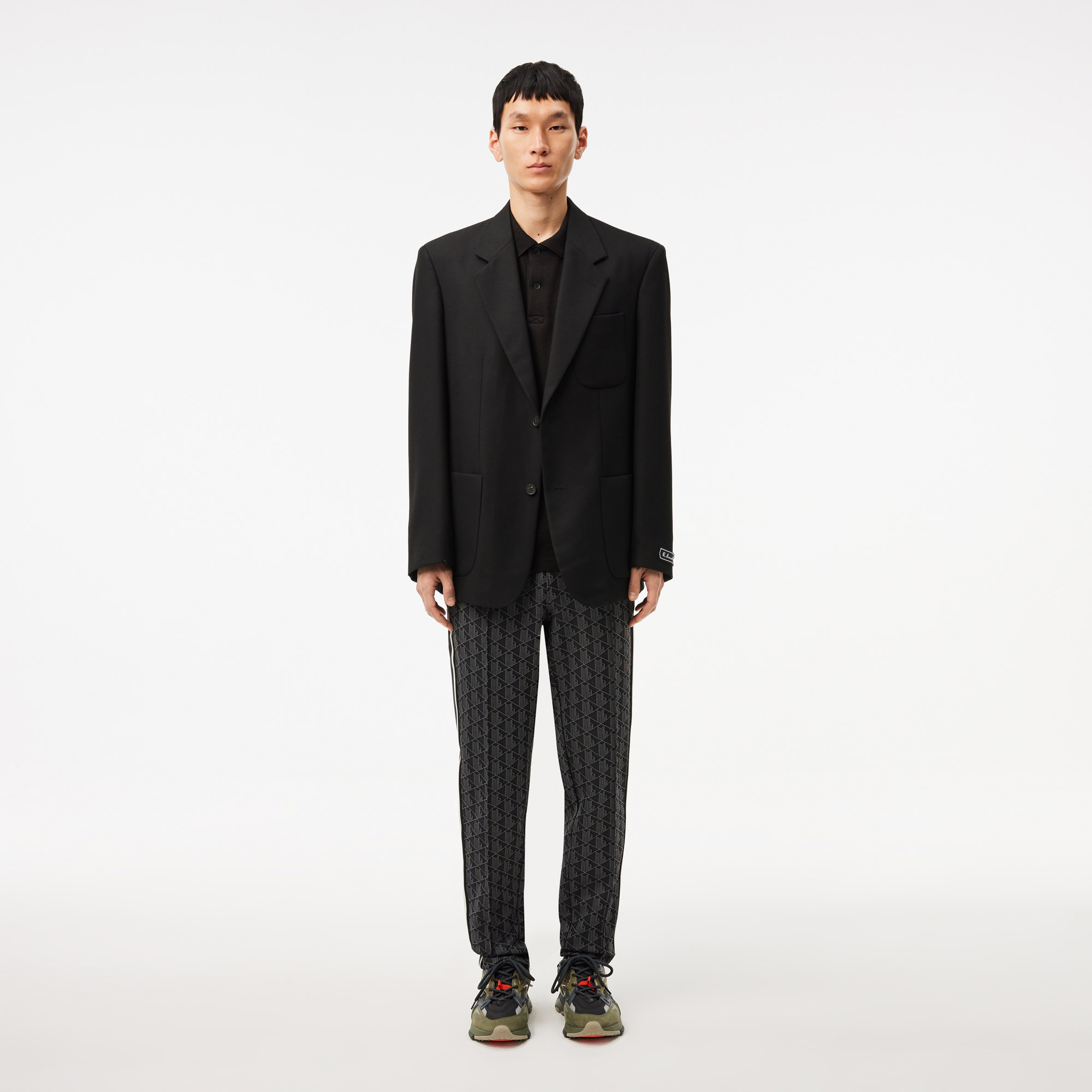 Paris Erkek Regular Fit Monogram Siyah Eşofman Altı