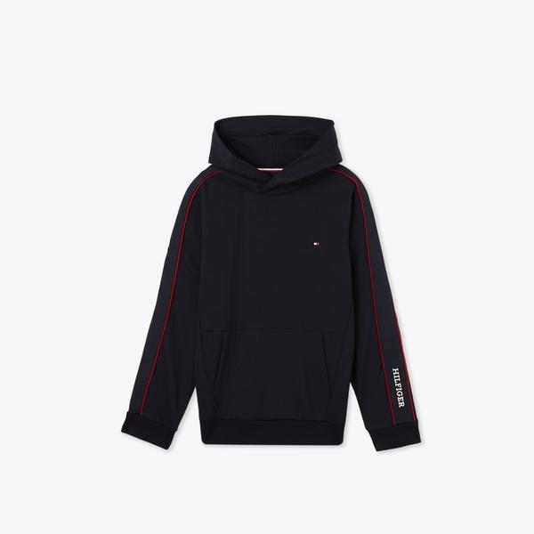 Tommy Hilfiger Tape Regular Çocuk Lacivert Sweatshirt