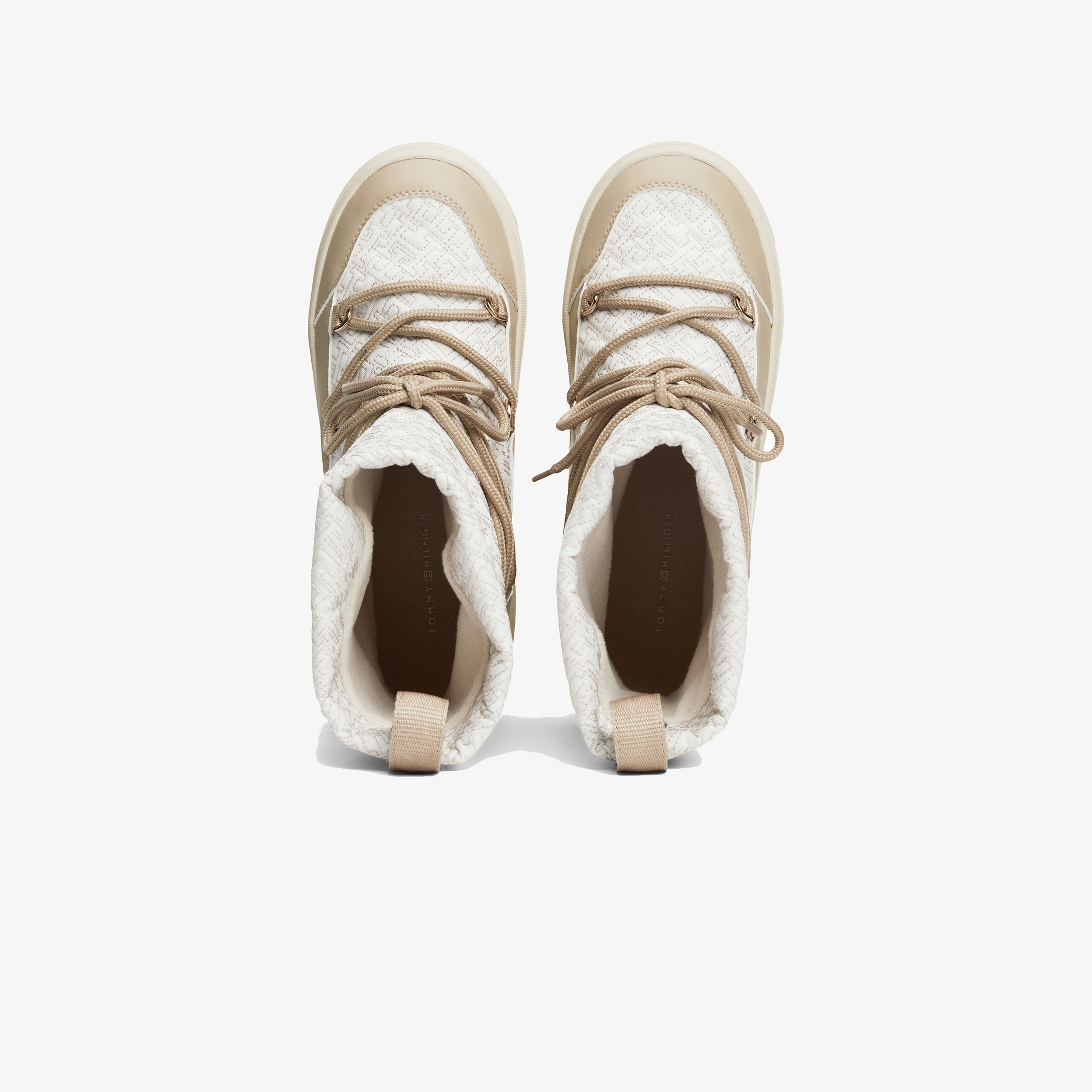 Tommy Hilfiger Lace-Up Monogram Kadın Bej Bot