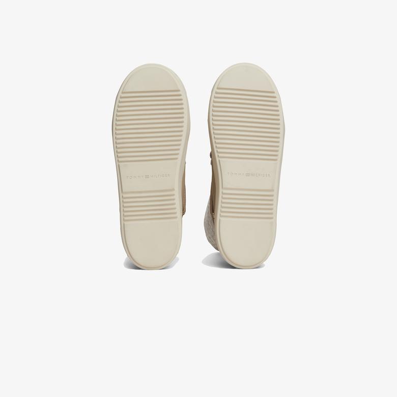 Tommy Hilfiger Lace-Up Monogram Kadın Bej Bot