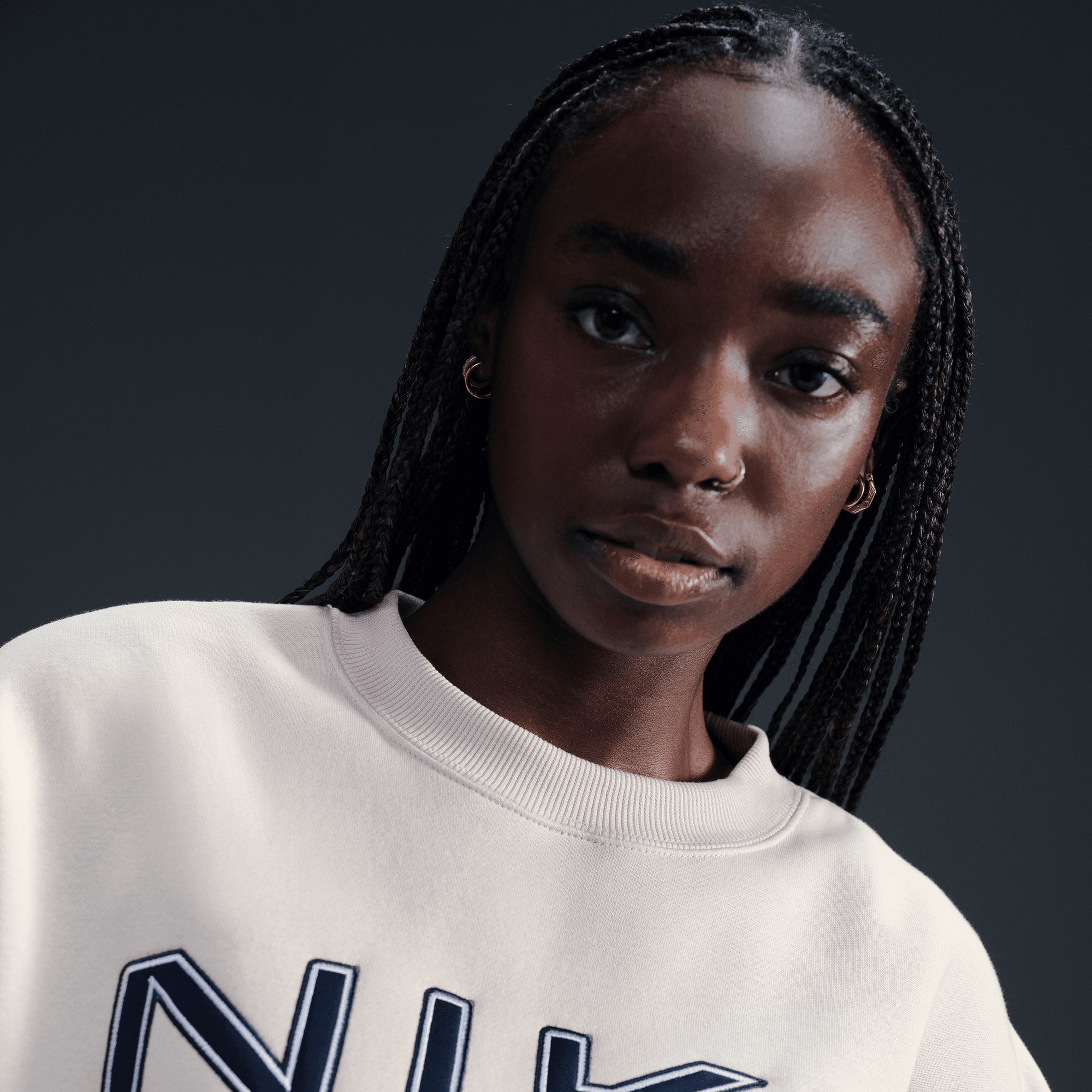 Nike Sportswear Phoenix Fleece Kadın Beyaz Sweatshirt