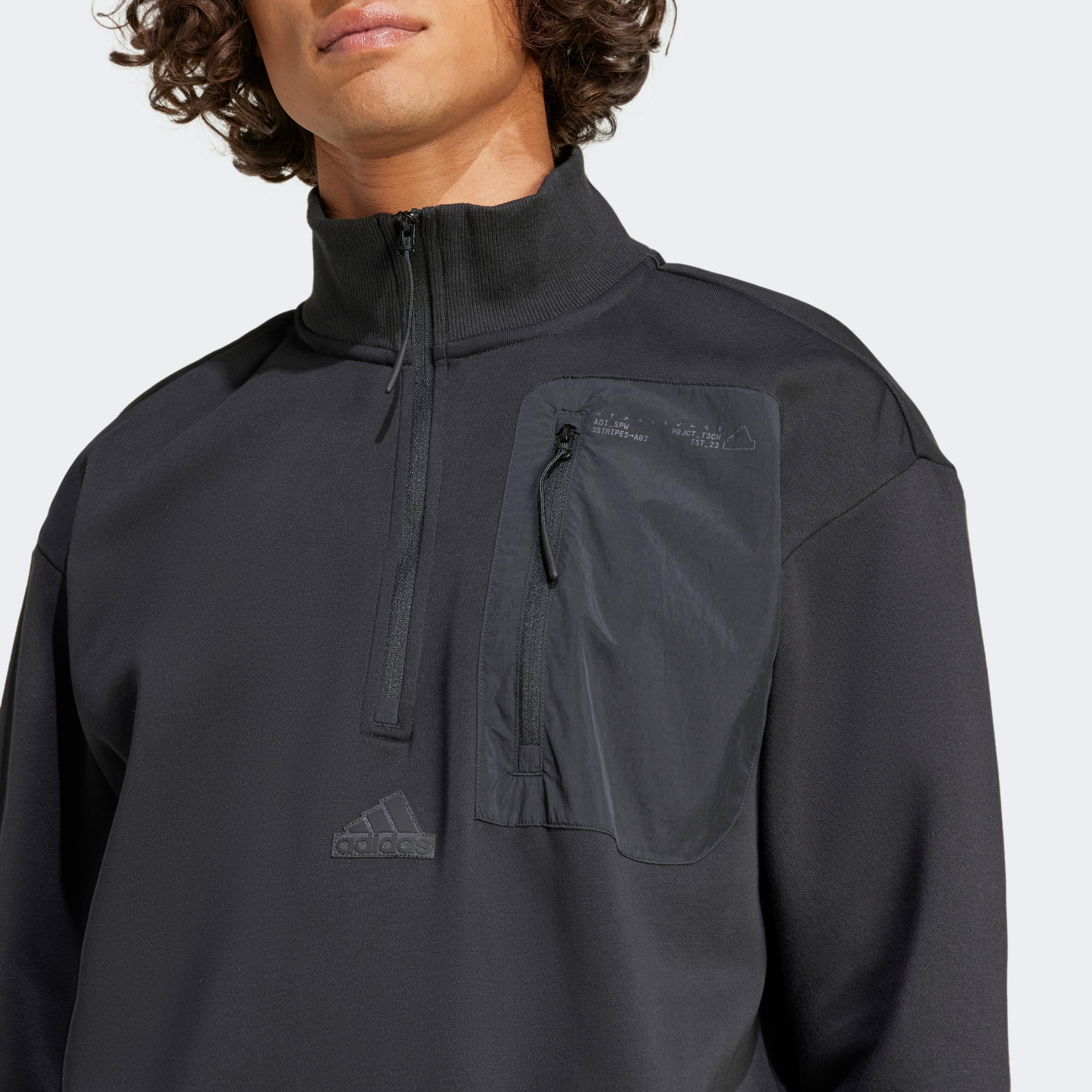 adidas City Escape Fleece Half-Zip Erkek Renkli Sweatshirt