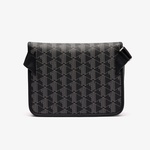 The Blend Erkek Monogram Siyah Postacı Çantası