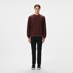 Erkek Classic Fit Bisiklet Yaka Bordo Sweatshirt