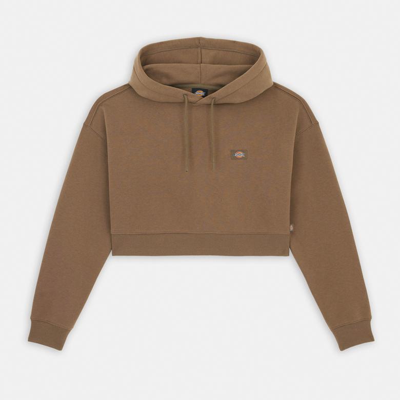 Dickies Oakport Cropped Kadın Kahverengi Hoodie