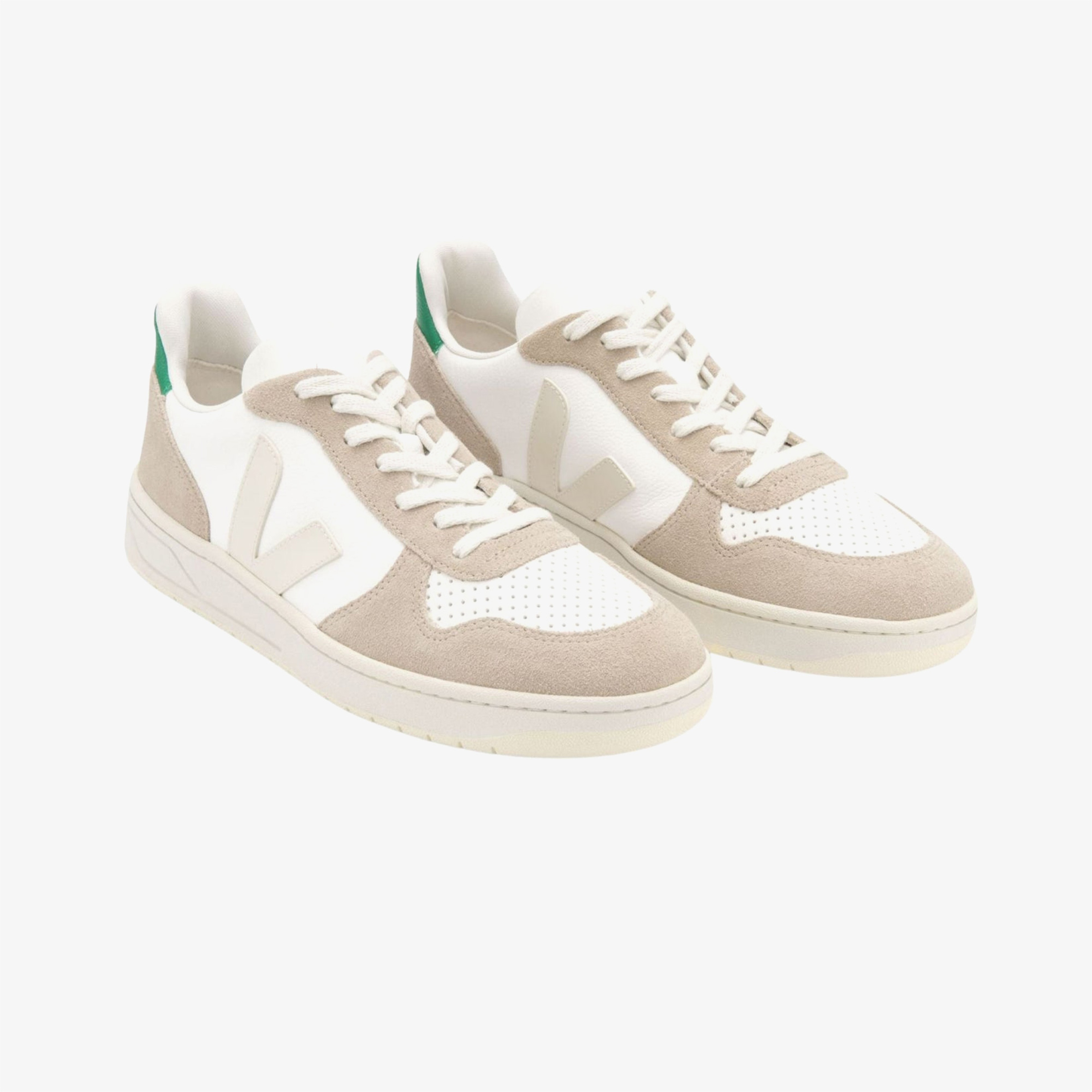Veja V-10 Chromefree Leather Kadın Beyaz/Sarı Sneaker