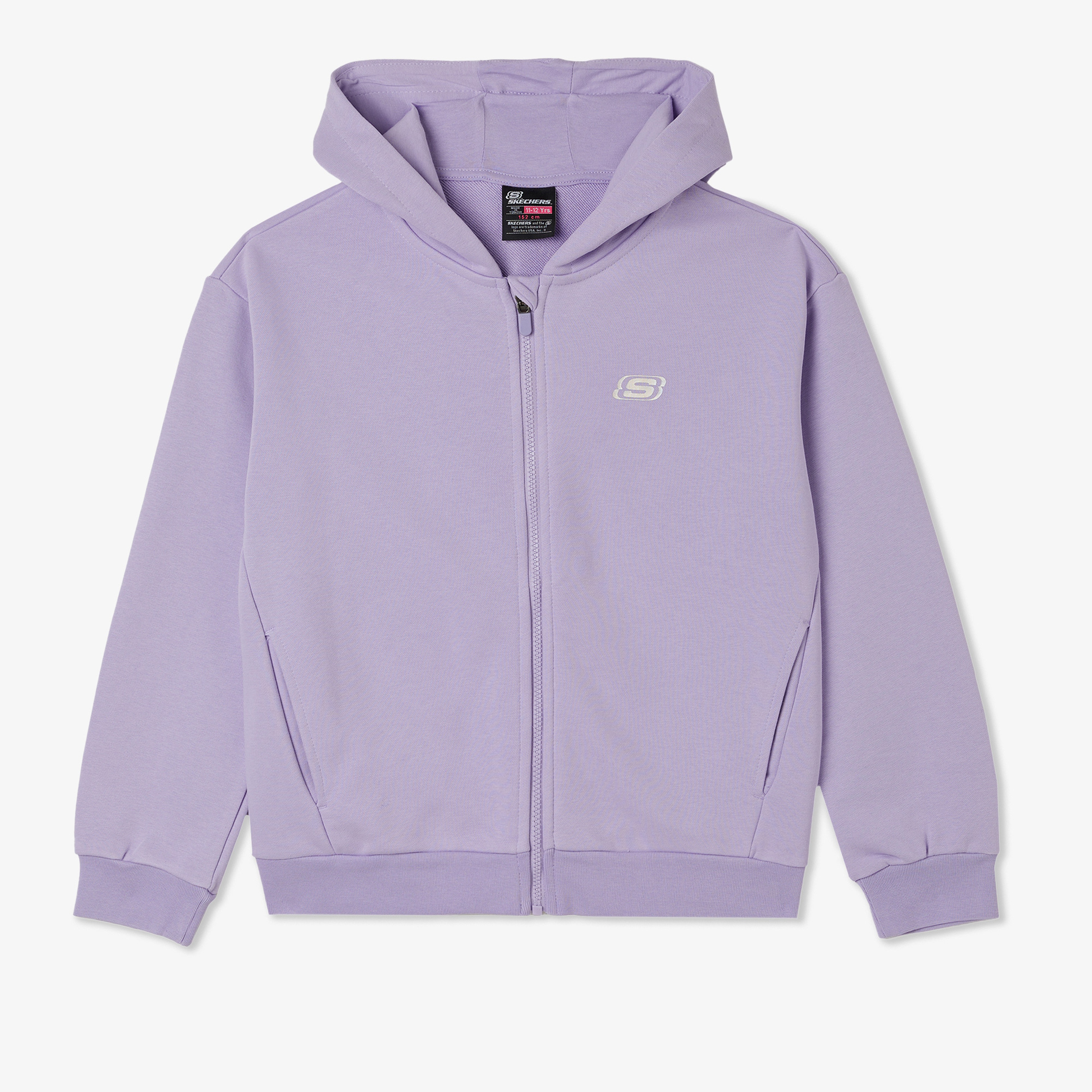 Skechers G Essential Full Zip Hoodie Sweatshirt Çocuk Mor Eşofman Üstü