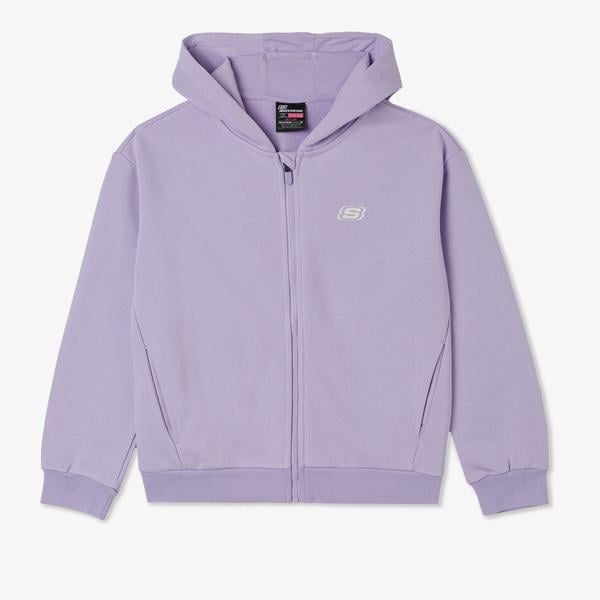 Skechers G Essential Full Zip Hoodie Sweatshirt Çocuk Mor Eşofman Üstü