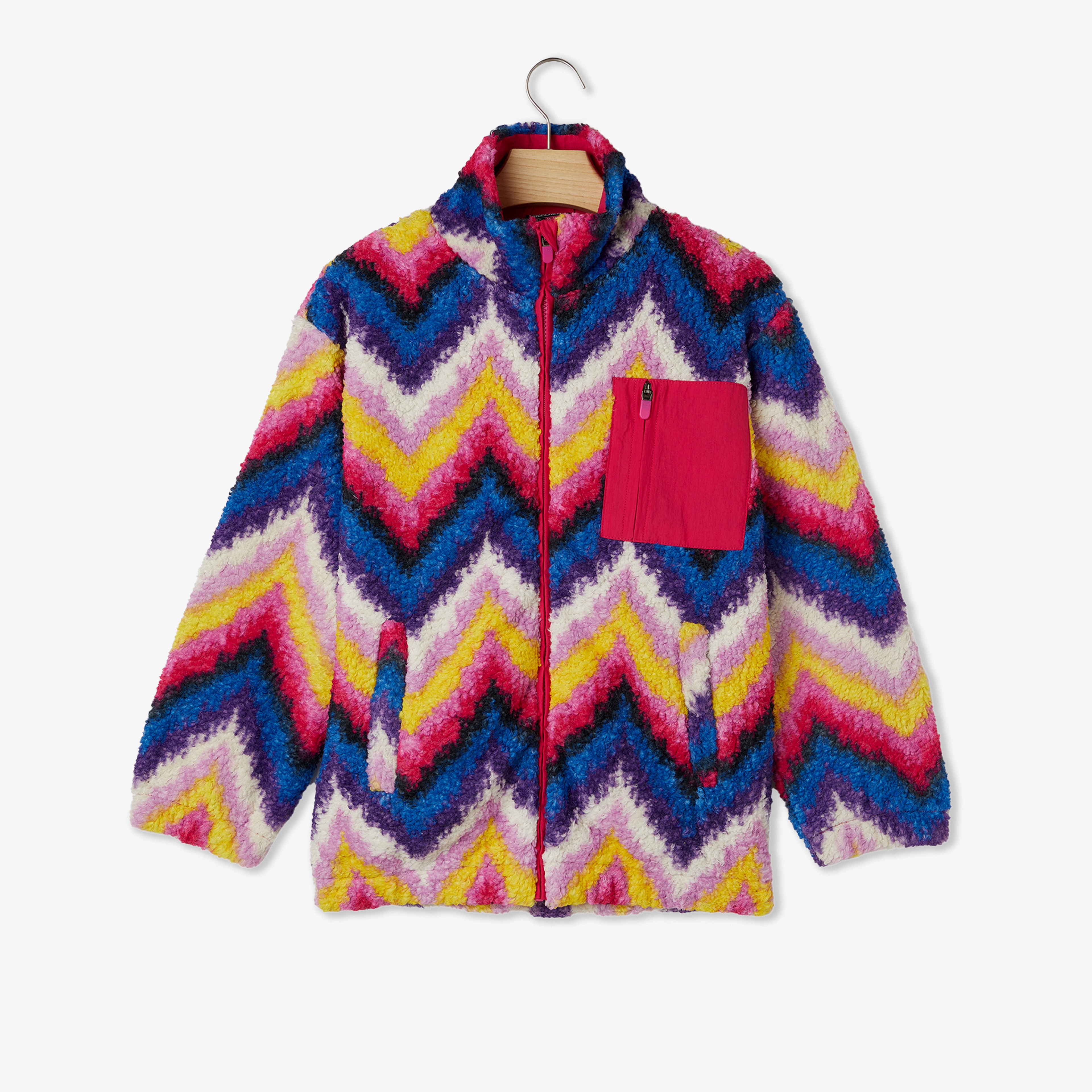 Skechers G Outdoor Fleece Full Zip Sherpa Çocuk Renkli Ceket