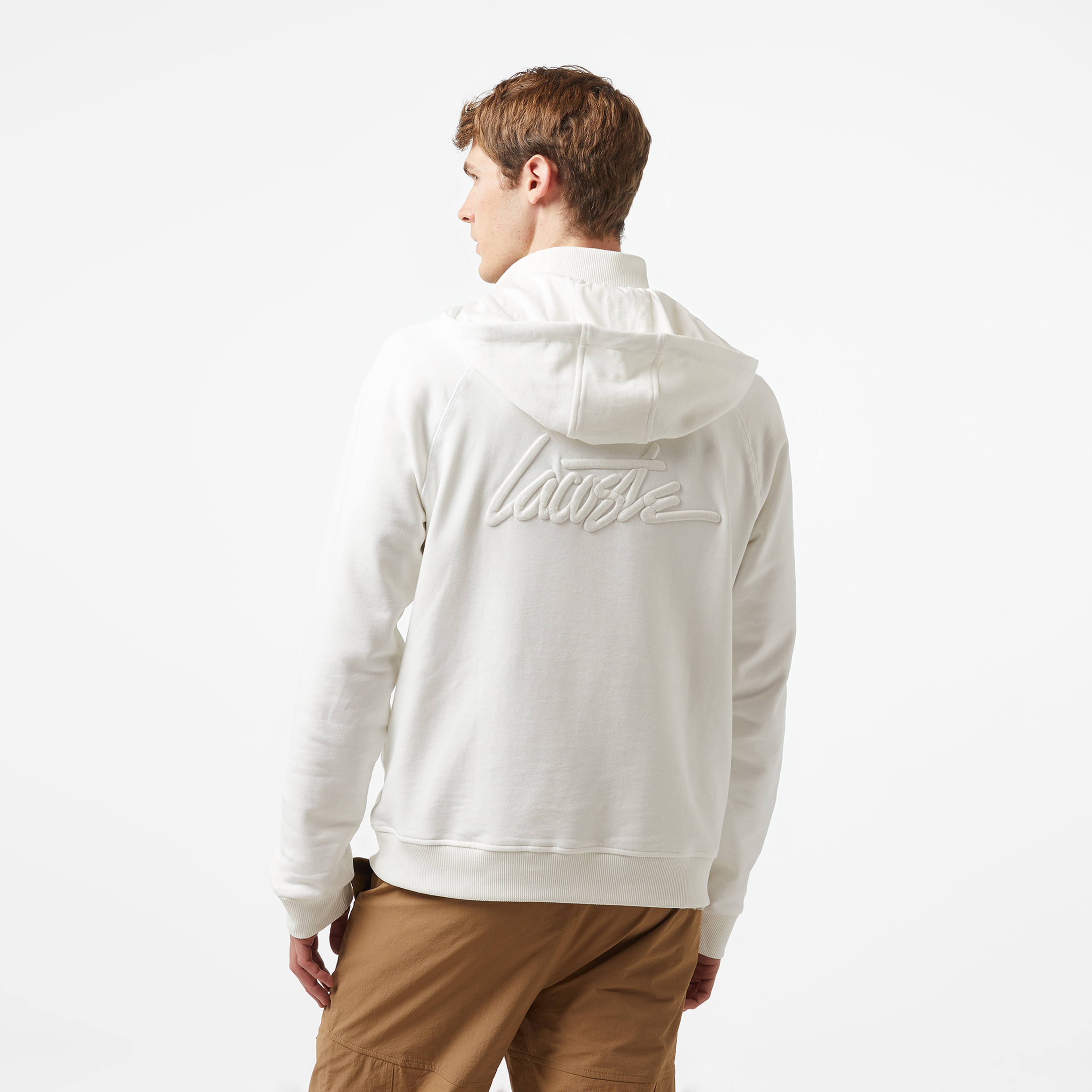 Lacoste x House of SuperStep Erkek Krem Hoodie