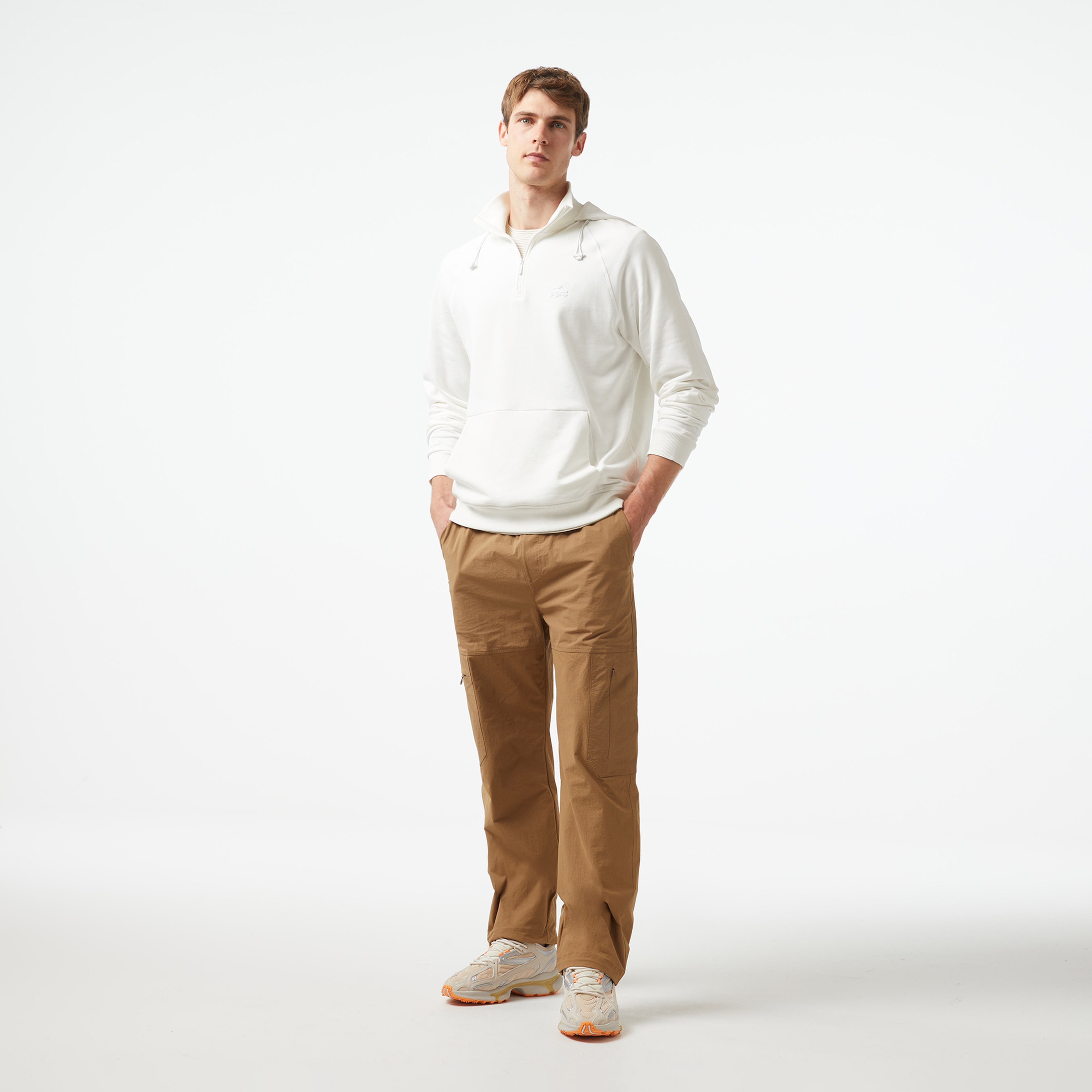 Lacoste x House of SuperStep Erkek Krem Hoodie