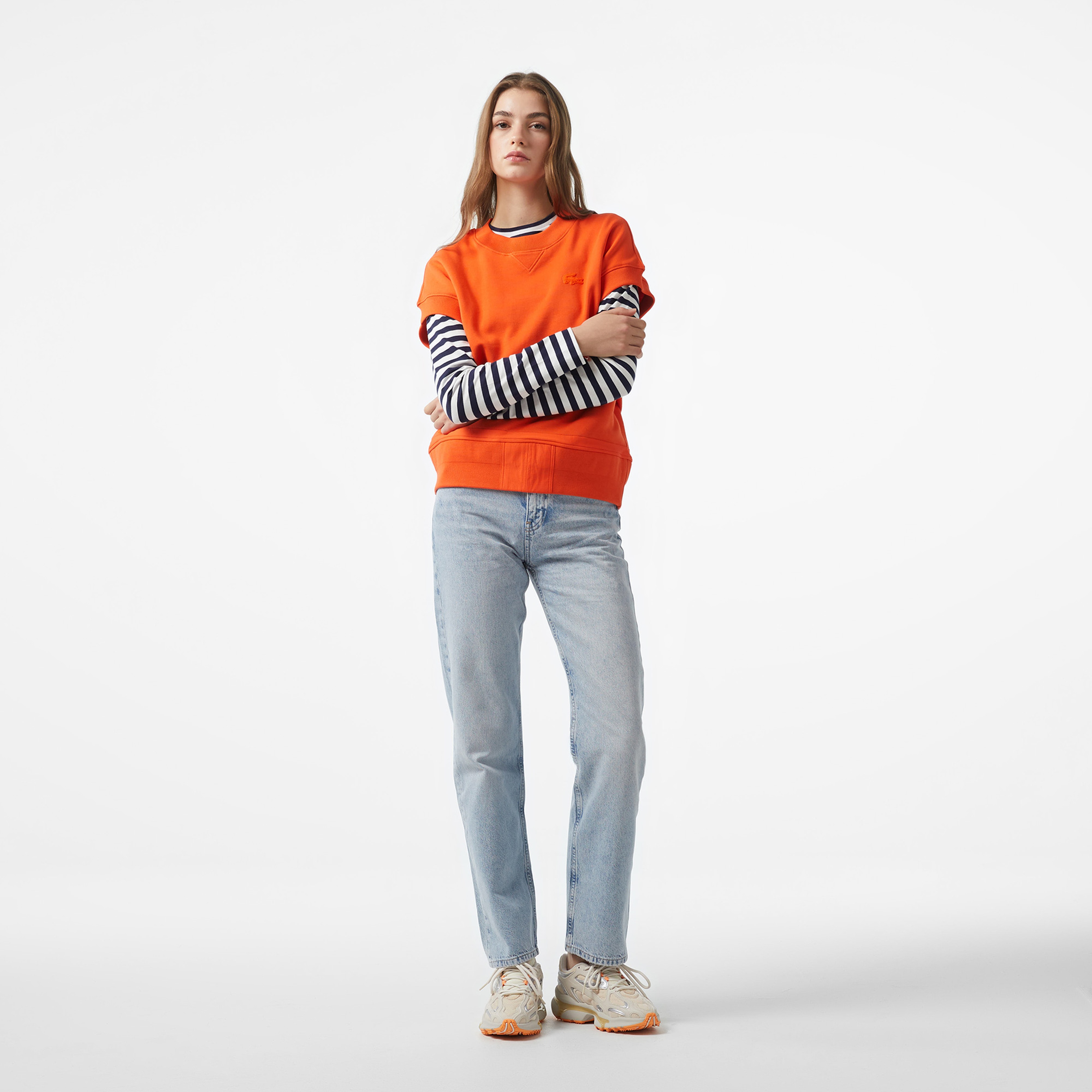 Lacoste x House of SuperStep Kadın Kırmızı T-Shirt