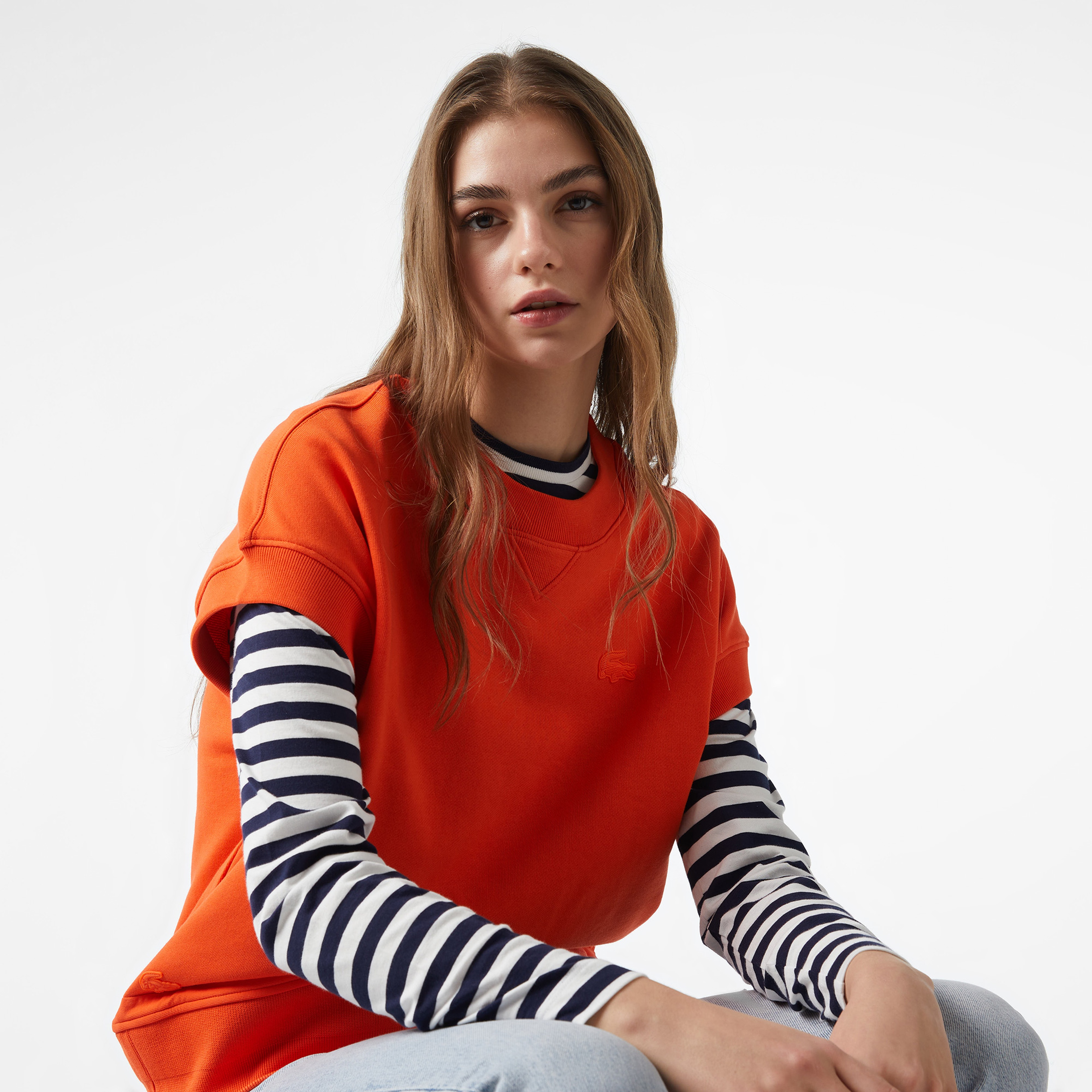 Lacoste x House of SuperStep Kadın Kırmızı T-Shirt