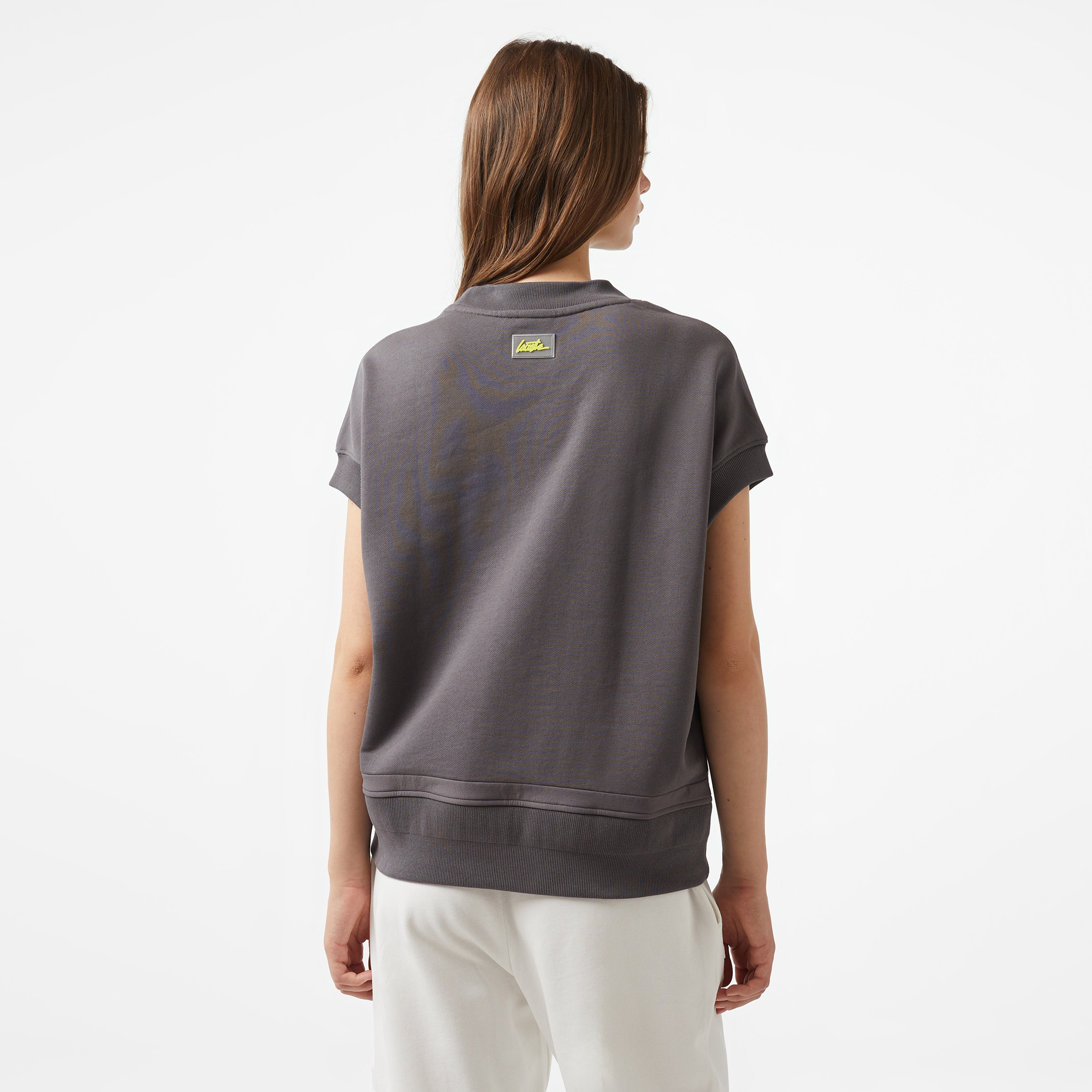 Lacoste x House of SuperStep Kadın Siyah T-Shirt