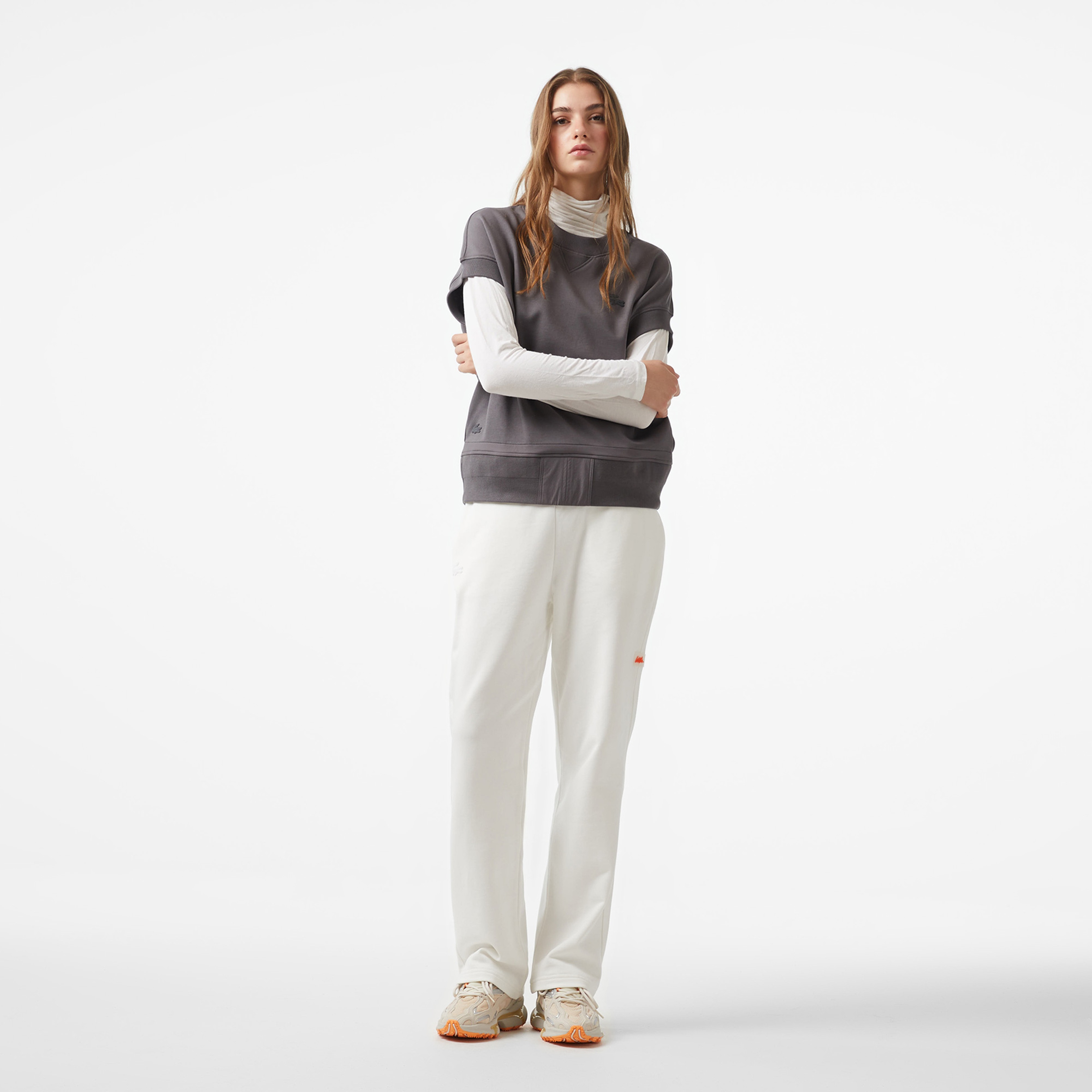 Lacoste x House of SuperStep Kadın Siyah T-Shirt